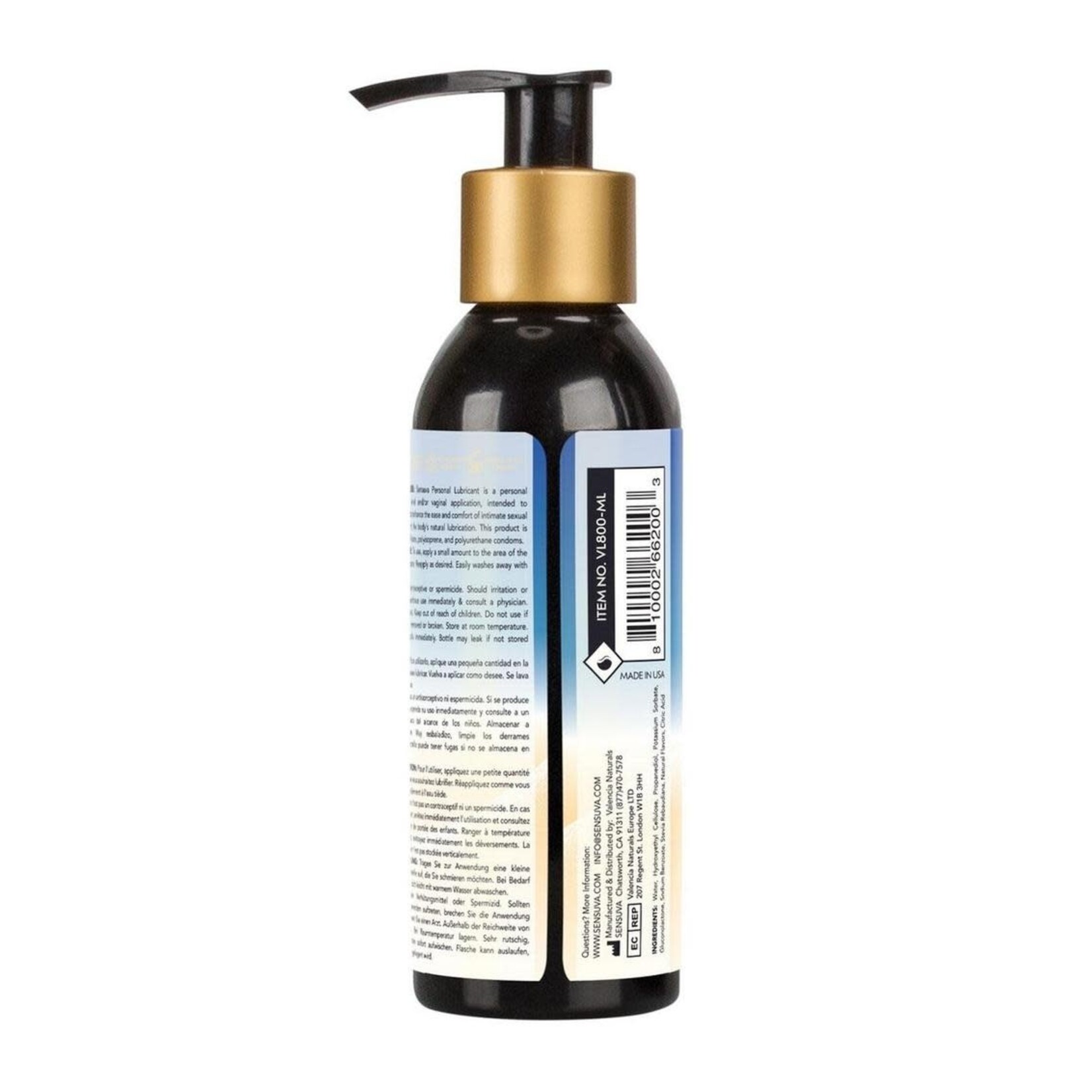 Sensuva Jelly Water Based Personal Lubricant 4oz.