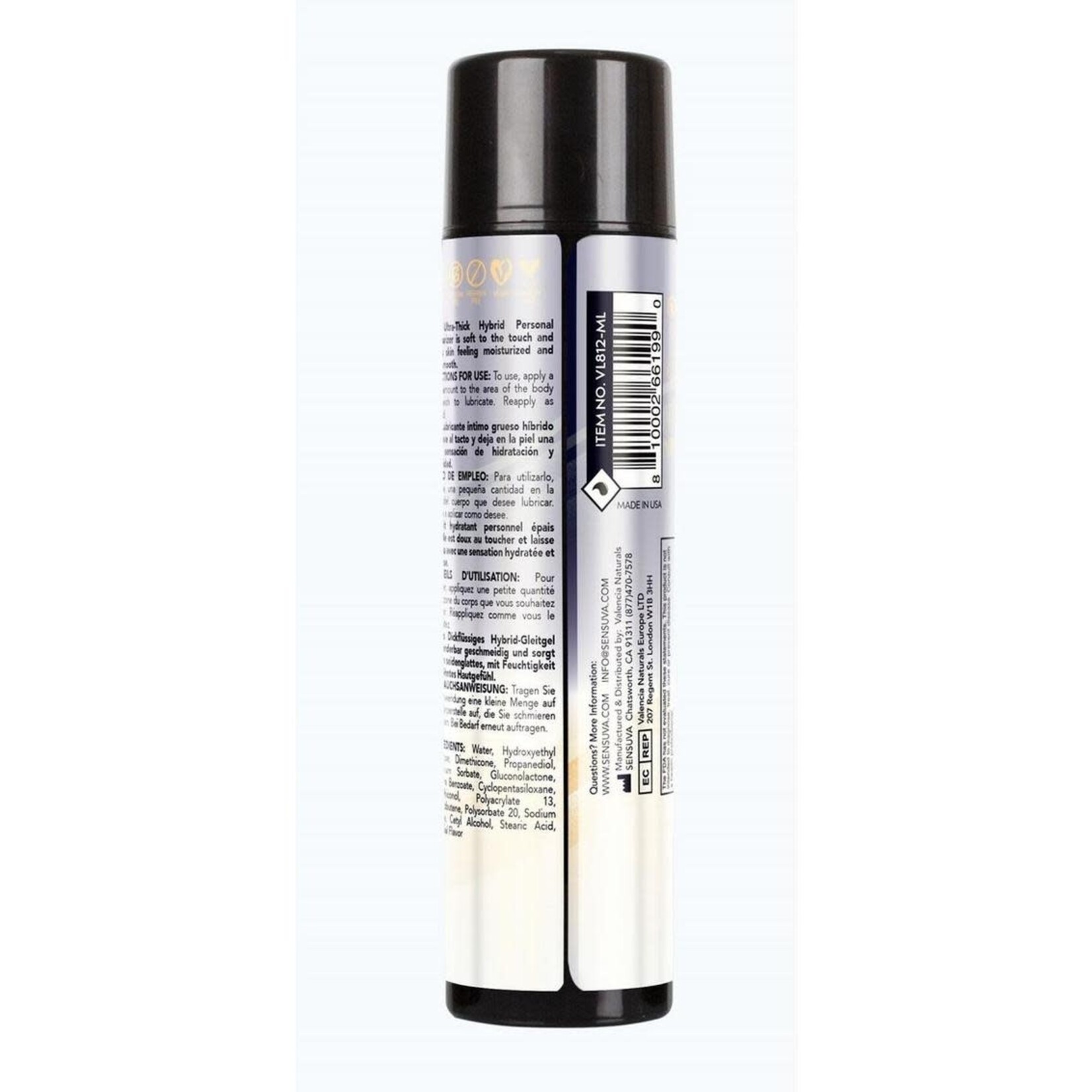 Sensuva Ultra-Thick Anal Hybrid Lubricant Original Unflavored 5.1oz