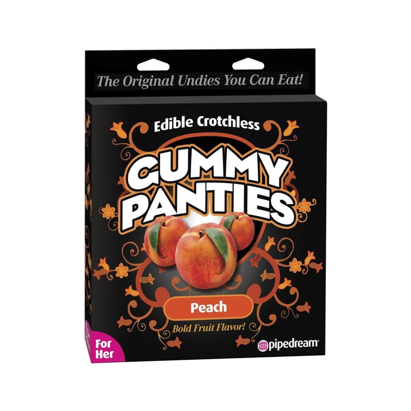 Edible Crotchless Gummy Panties - Peach