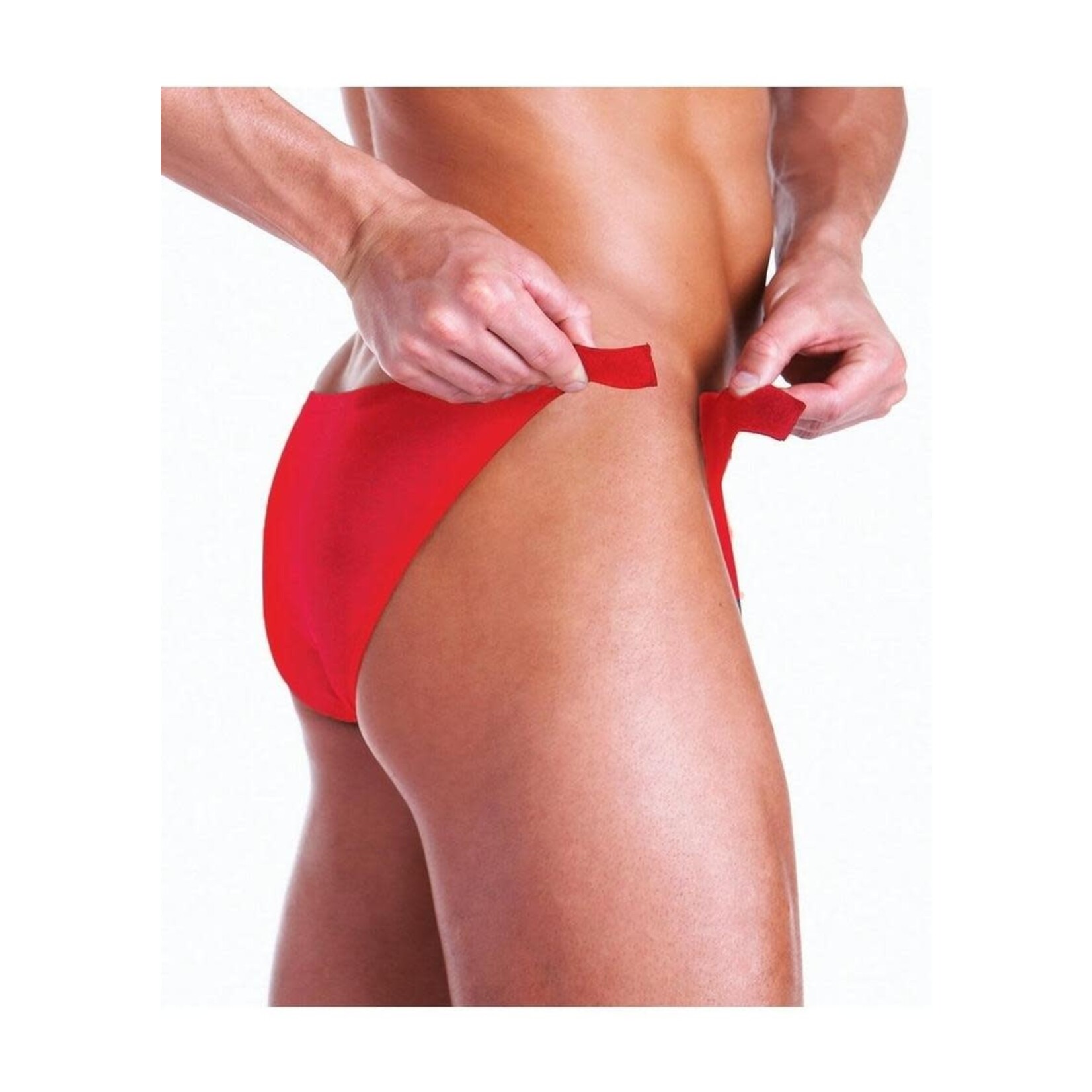 Fundies Rip it Off Bikini with Red Satin Ribbon - OS - Red