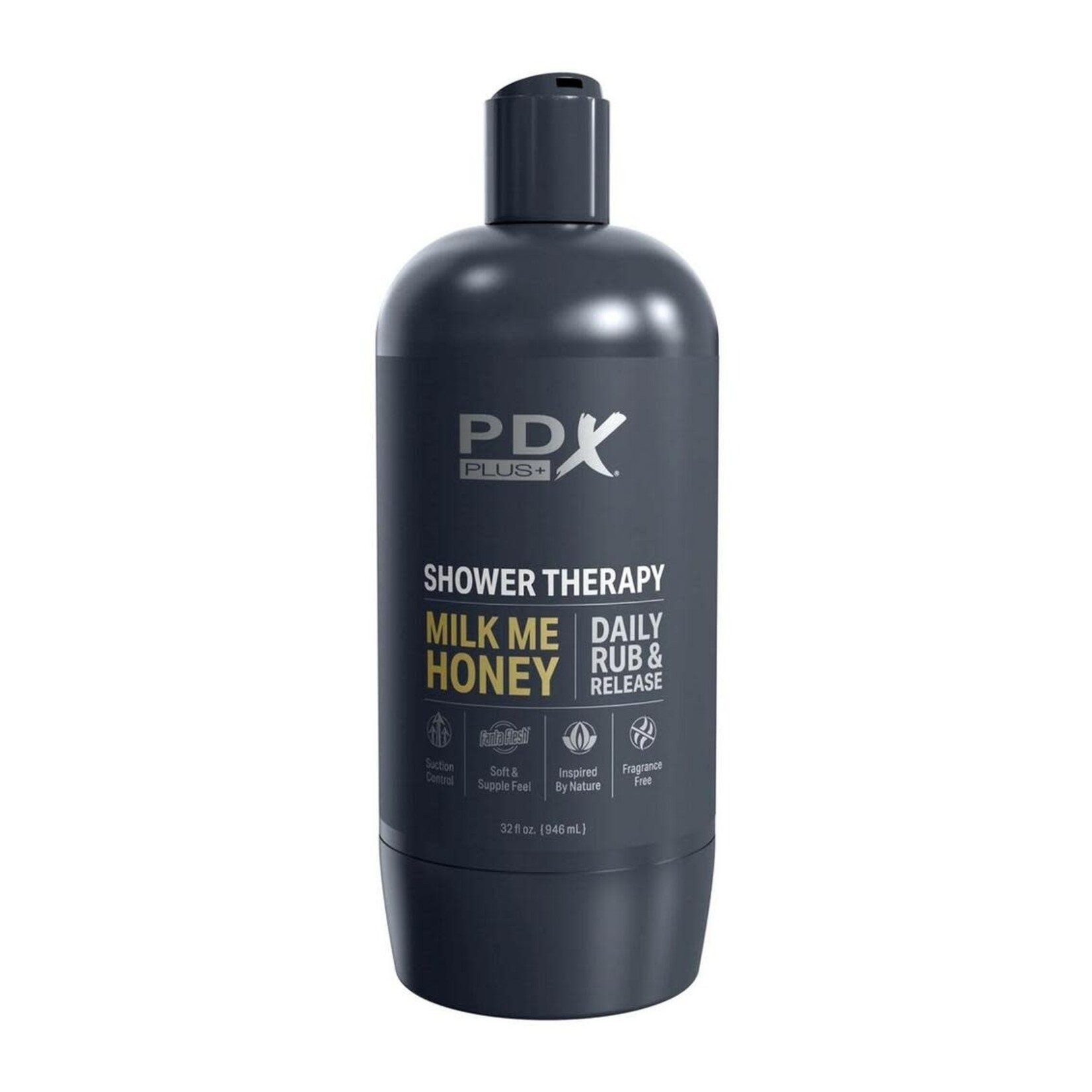 PDX Plus Shower Therapy Milk Me Honey Discreet Stroker - Chocolate