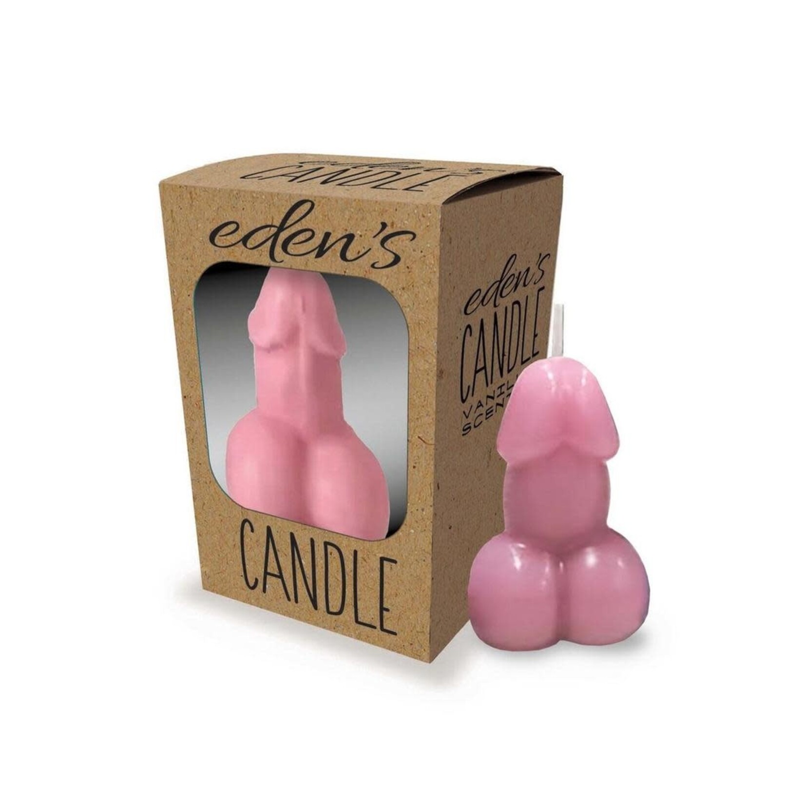 Eden's Candle Vanilla Scented Penis - Rose Pink