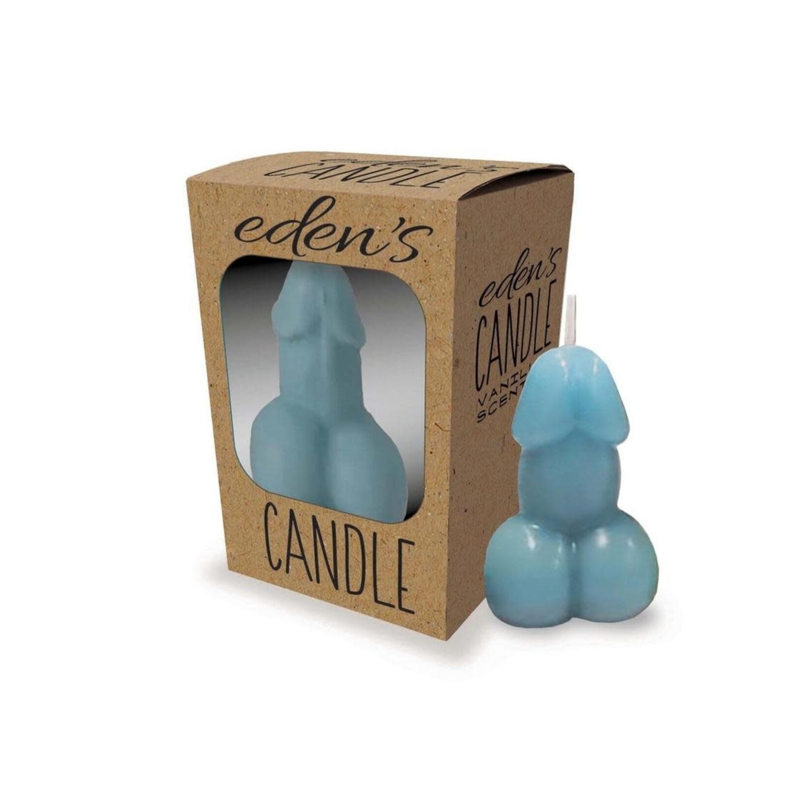 Eden's Candle Vanilla Scented Penis - Blue