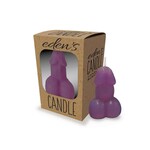 Eden's Candle Vanilla Scented Penis - Eggplant Purple