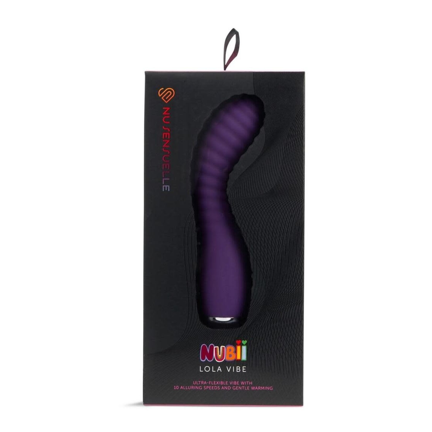 Nu Sensuelle Lola Nubii Flexibile Rechargeable Silicone Warming Vibrator - Purple/Silver