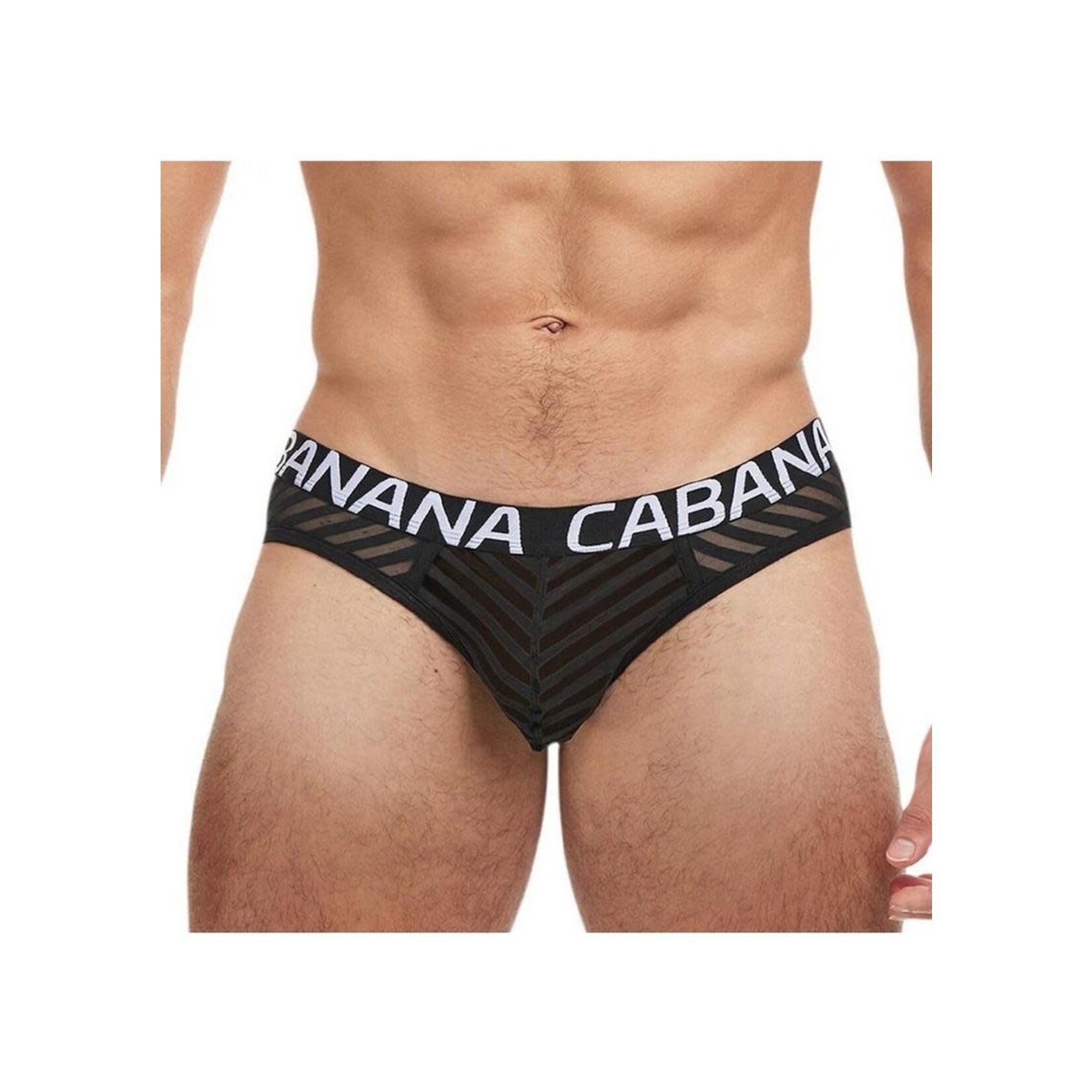 Banana Cabana Sheer Bikini - Medium/Large - Black