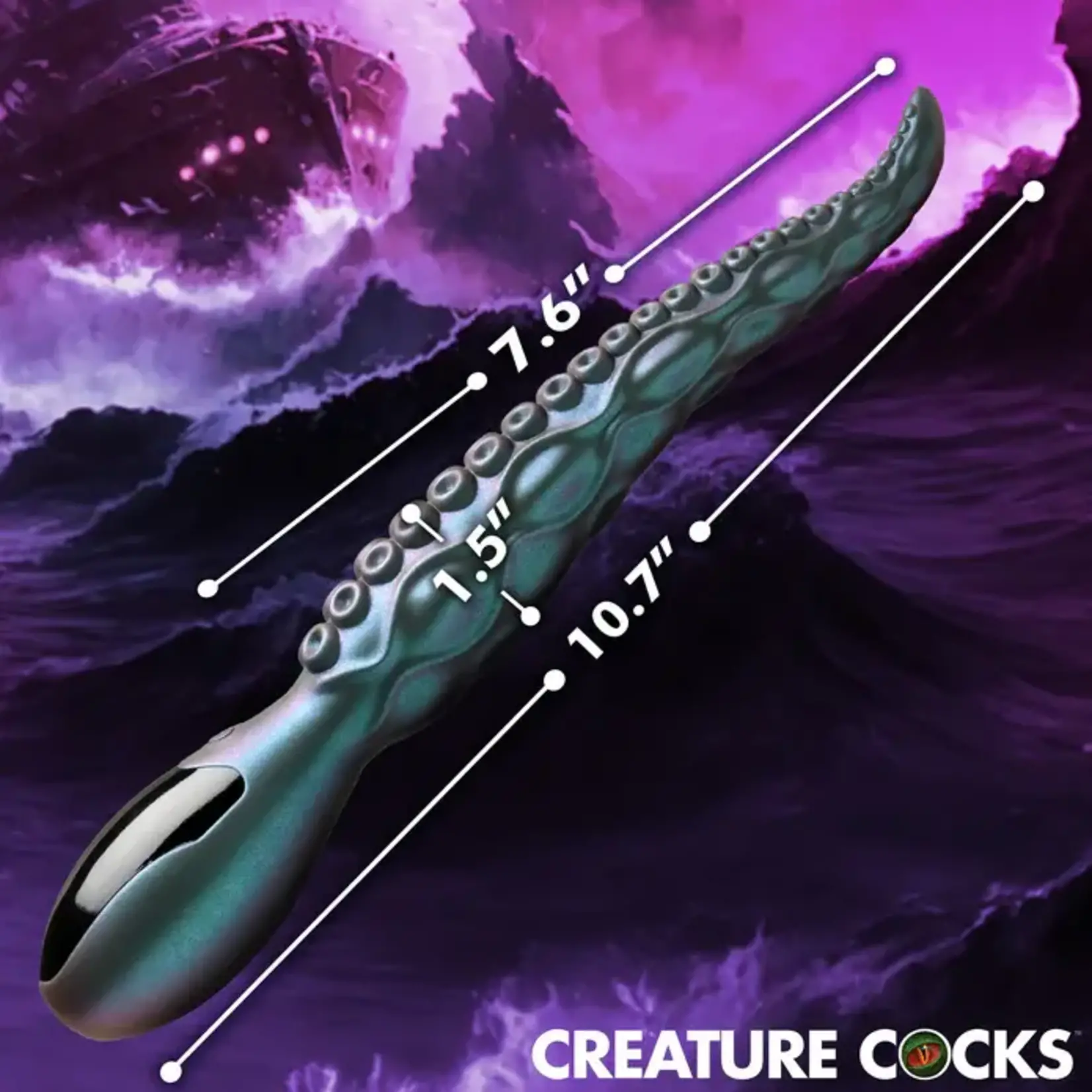 Creature Cocks Tentavibe Rechargeable Silicone Vibrator - Teal