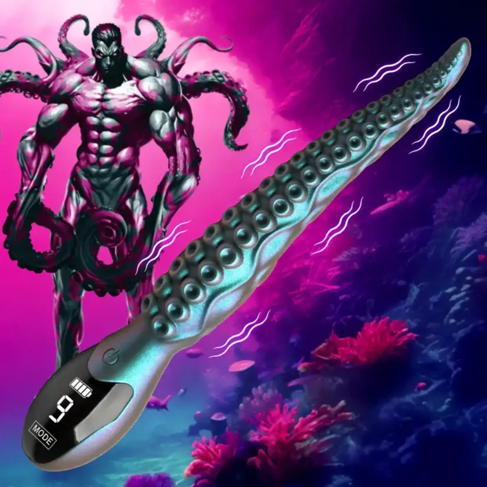 Creature Cocks Tentavibe Rechargeable Silicone Vibrator - Teal