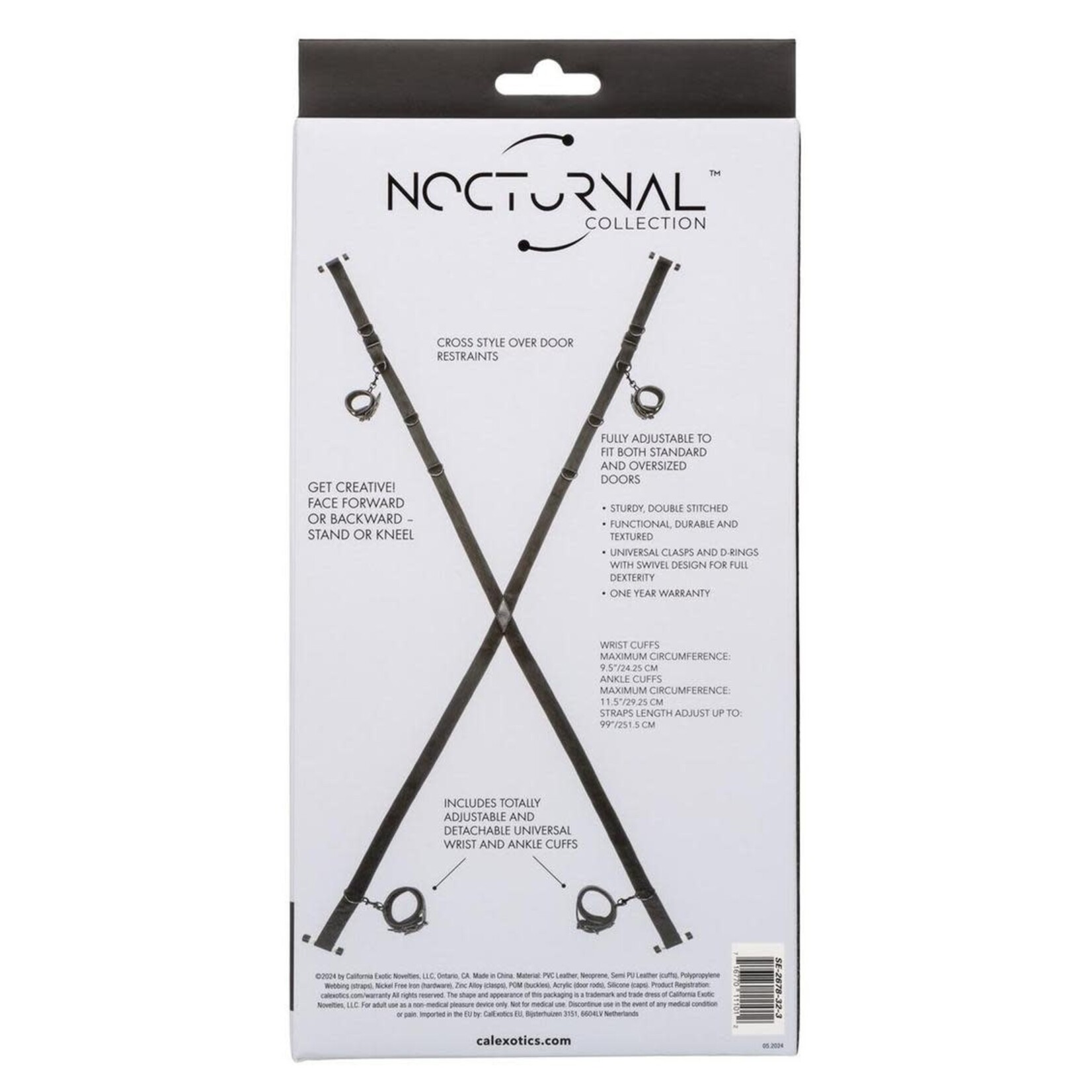 Nocturnal Collection Over The Door Cross - Black