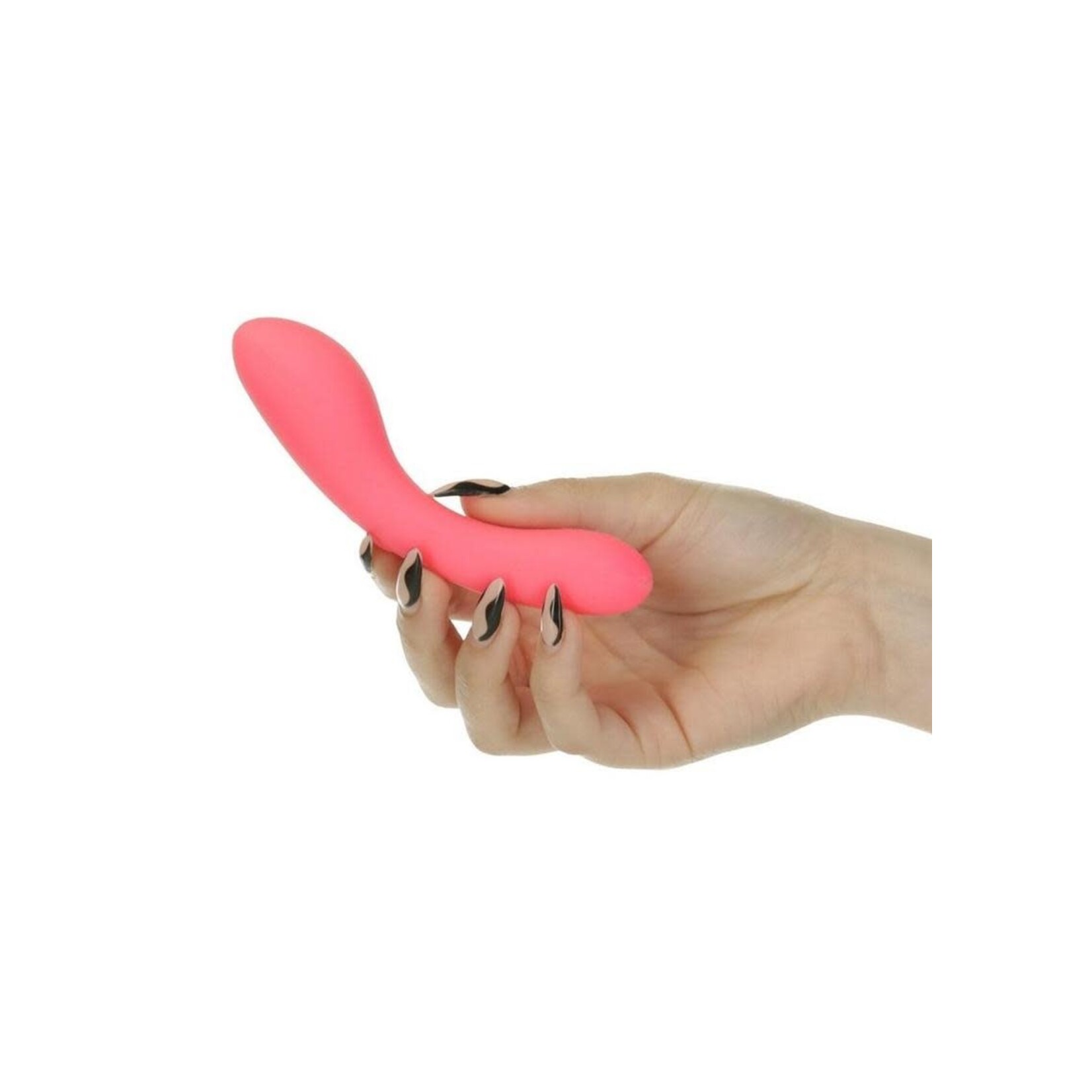 Swan Mini Swan Wand Rechargeable Silicone Glow in the Dark Massager - Pink