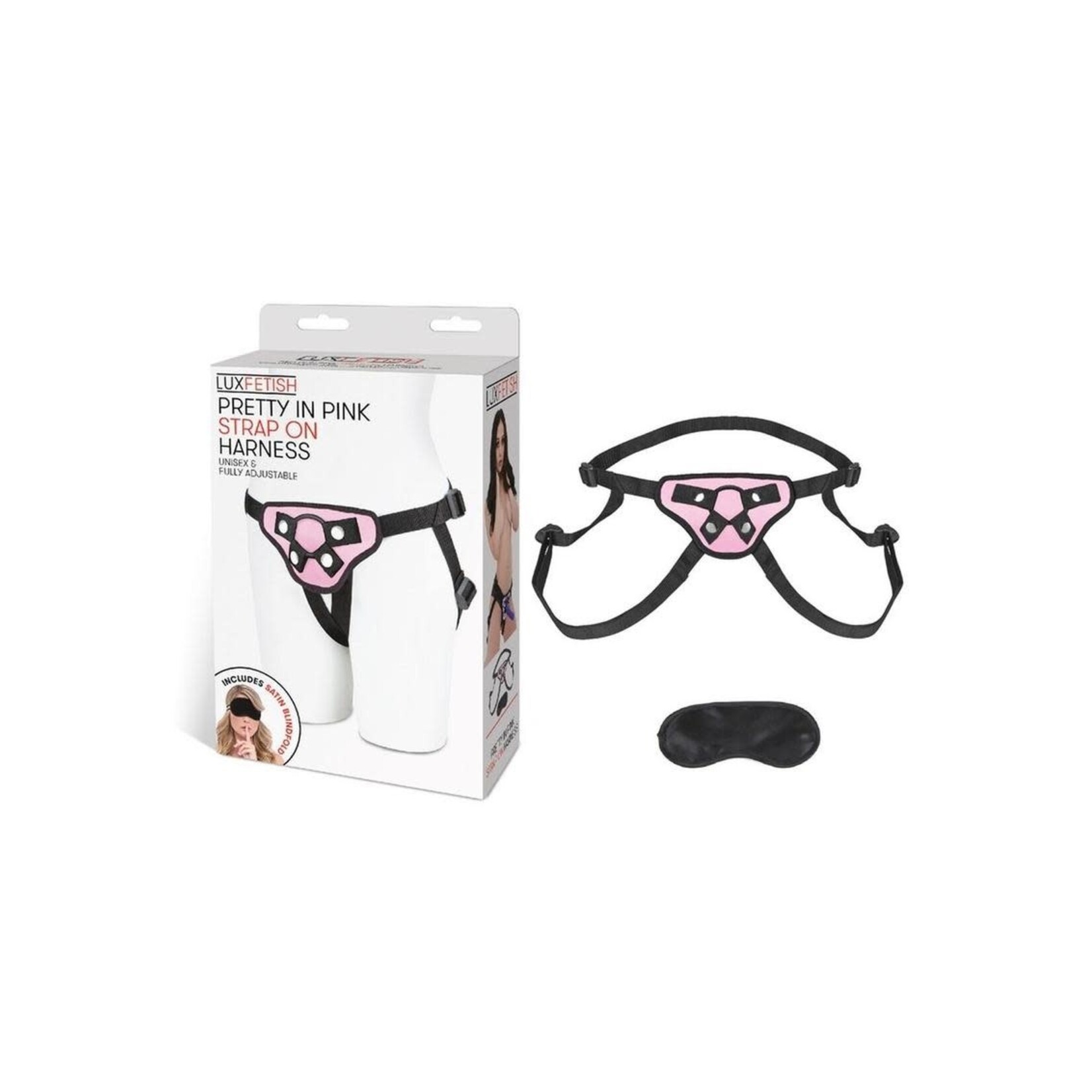 Lux Fetish Pretty In Pink Strap-On Harness Adjustable