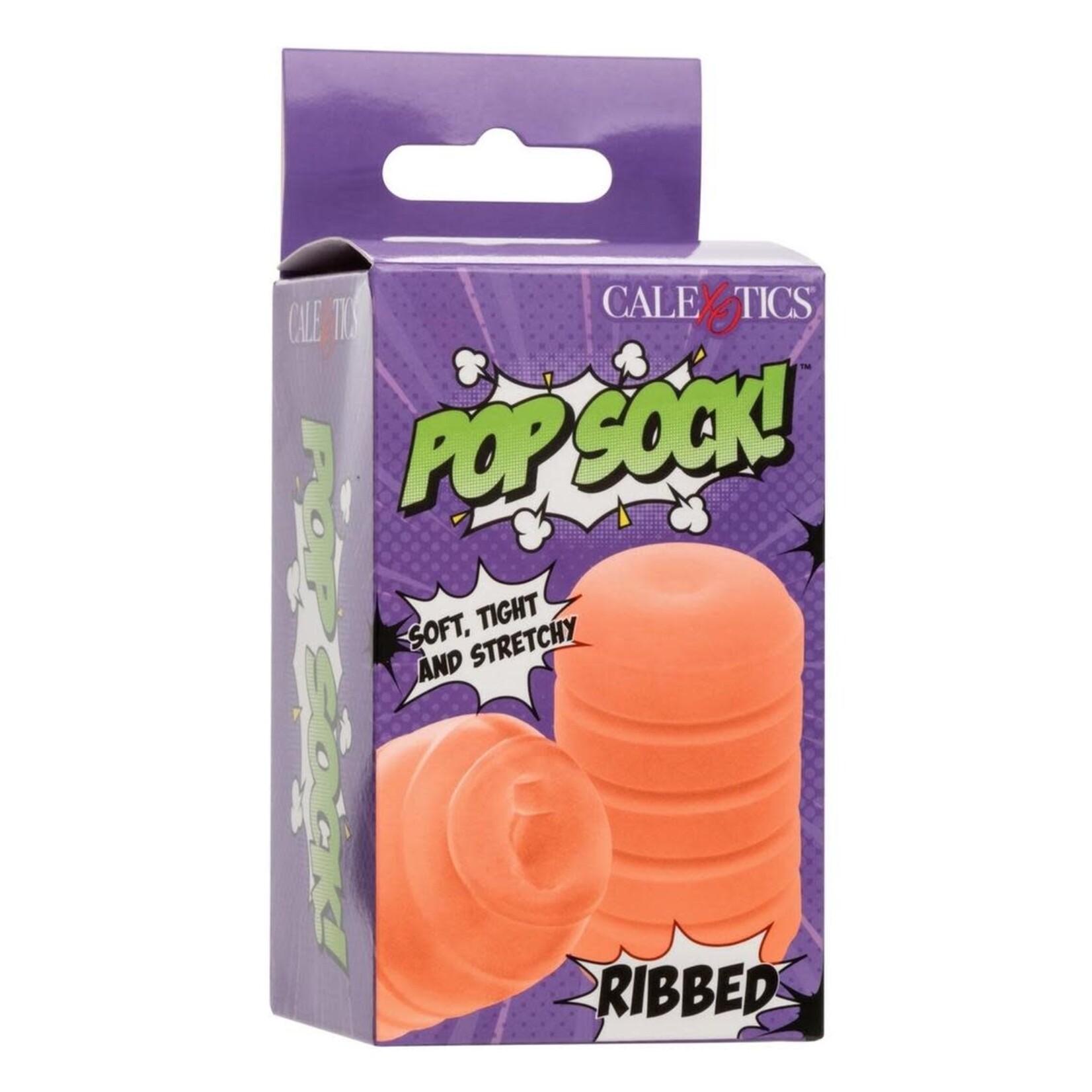 Pop Sock Ribbed Stroker - Orange
