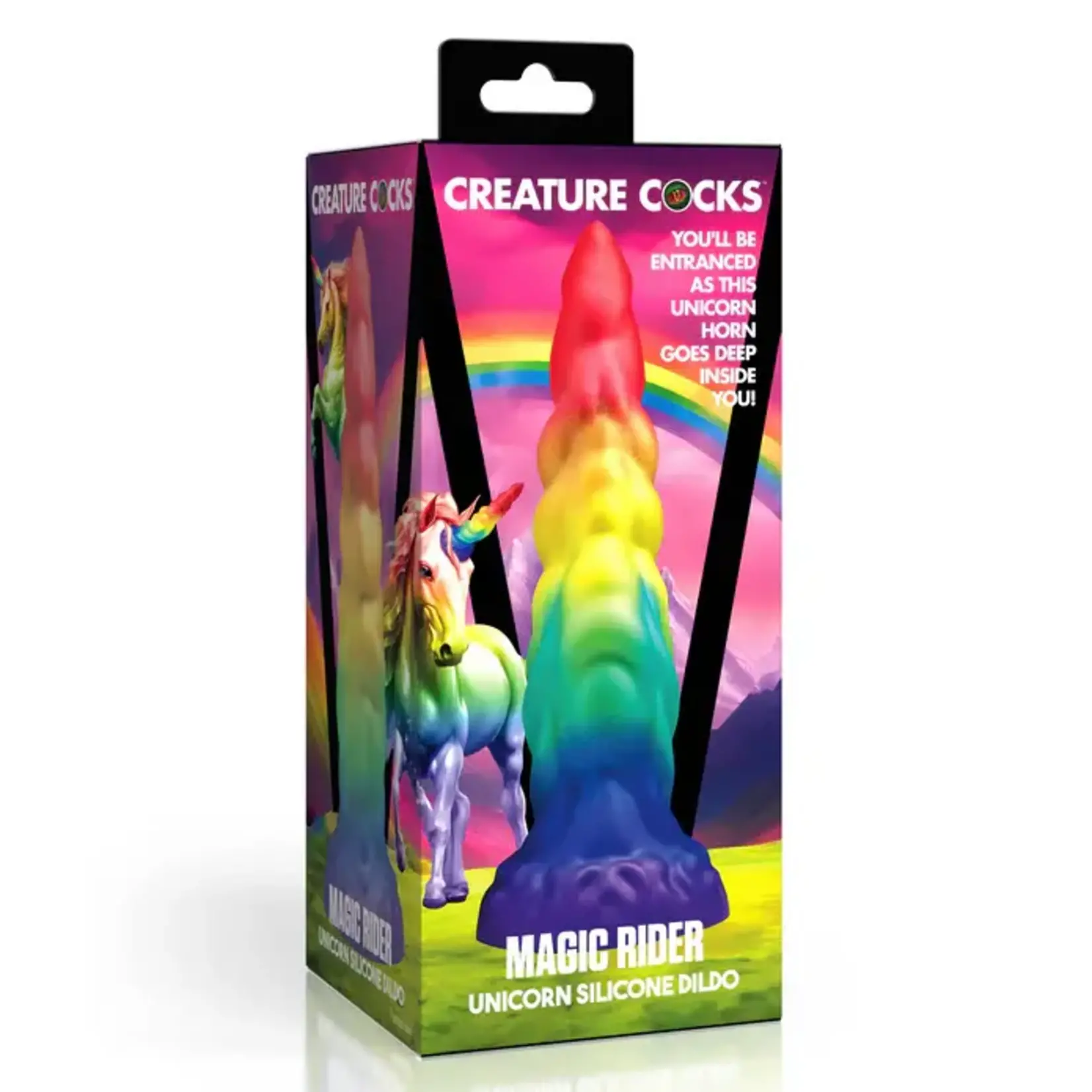 Creature Cocks Magic Rider Unicorn Silicone Dildo - Rainbow