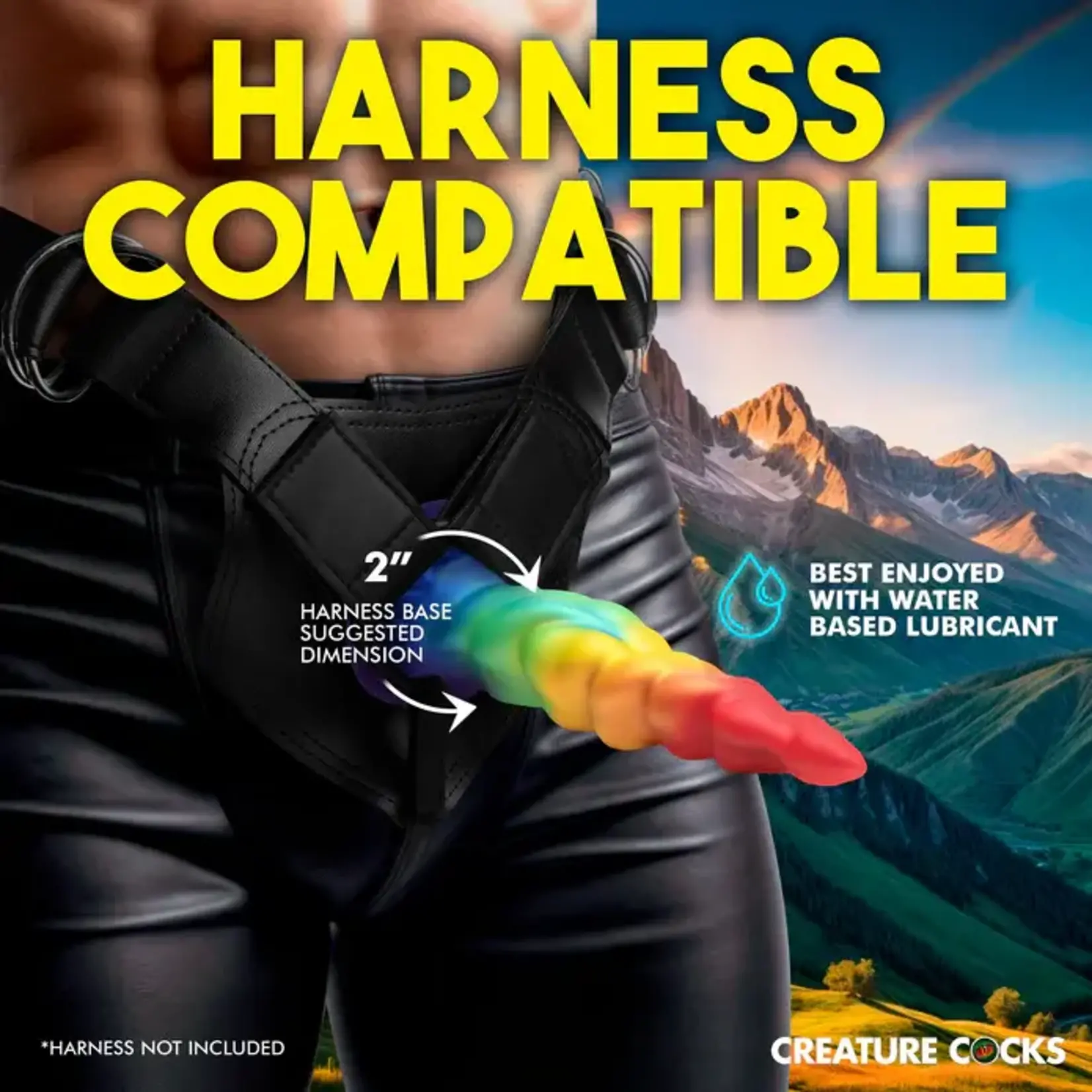 Creature Cocks Magic Rider Unicorn Silicone Dildo - Rainbow