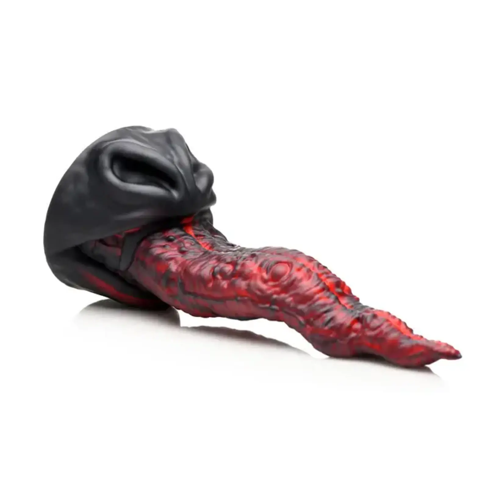 Creature Cocks Dragon Tongue Silicone Dildo - Black/Red