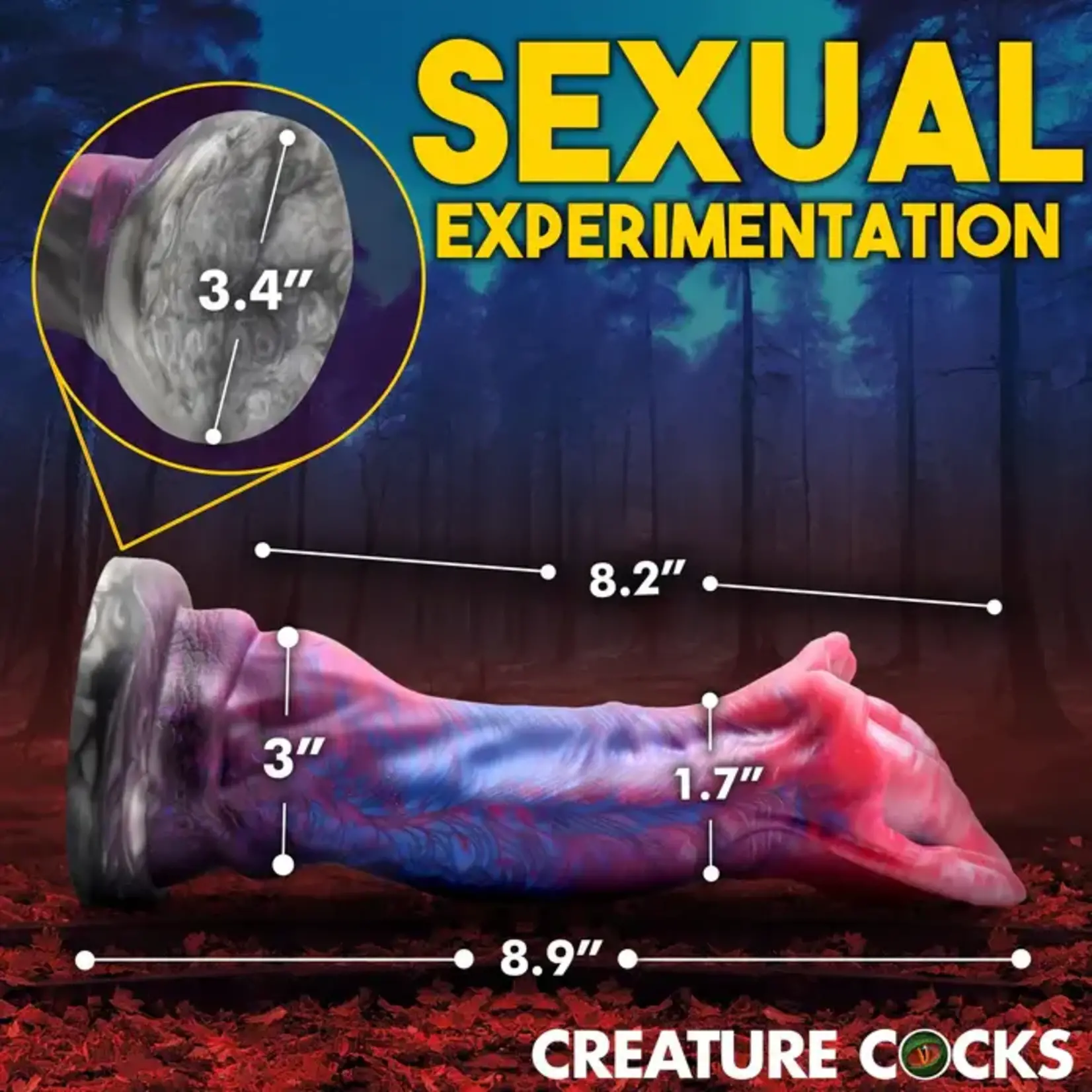 Creature Cocks Demogorgon Silicone Dildo - Multicolor