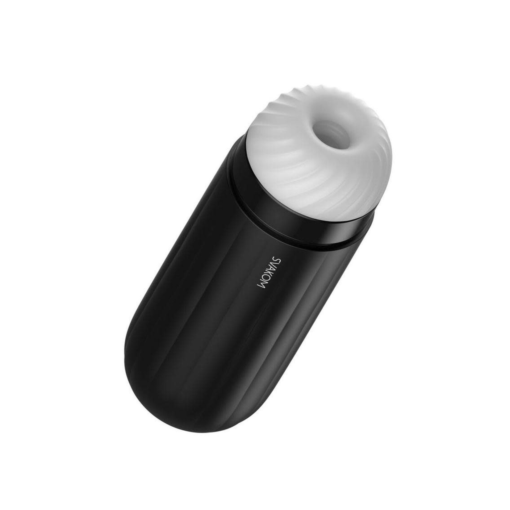 Svakom Sam Neo Silicone Interactive Rechargeable Masturbator - Black/White