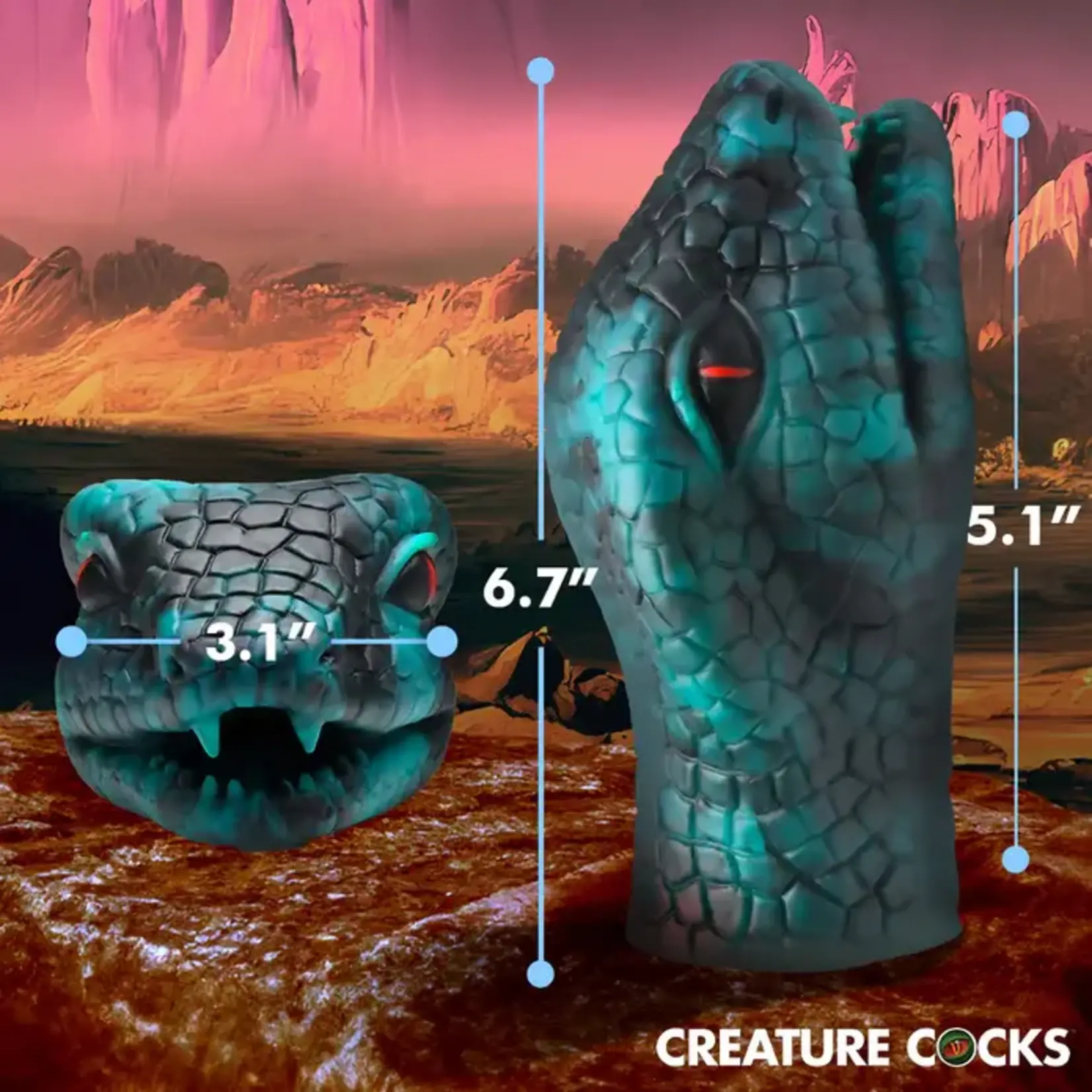 Creature Cocks Serpentine Stroker Silicone Masturbator - Green