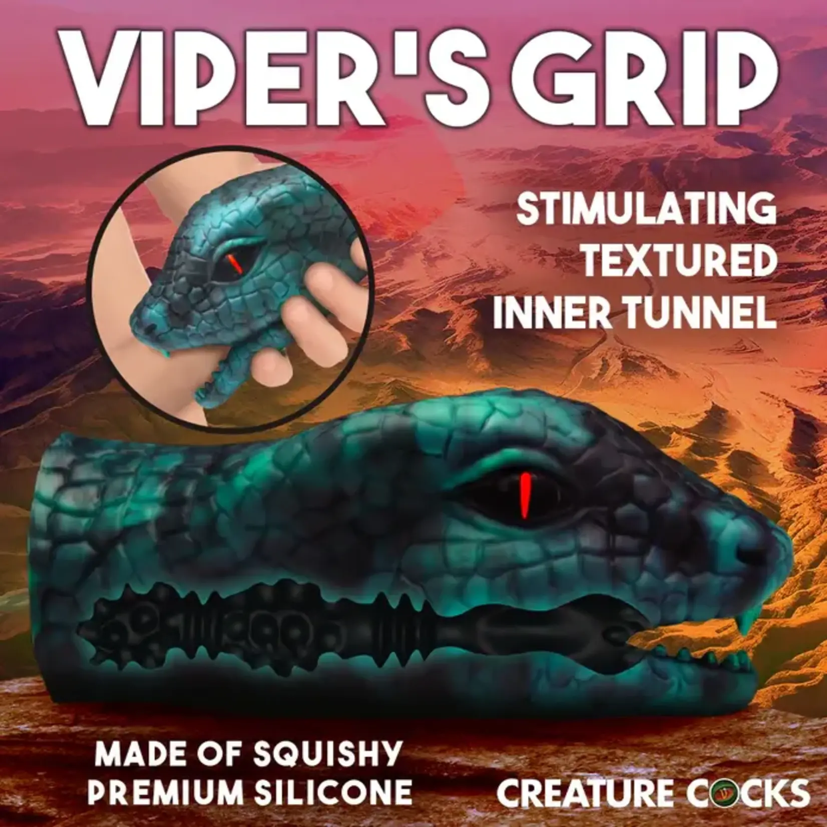 Creature Cocks Serpentine Stroker Silicone Masturbator - Green