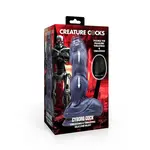 Creature Cock Thrusting & Vibrating Rechargeable Silicone Dildo - Gray