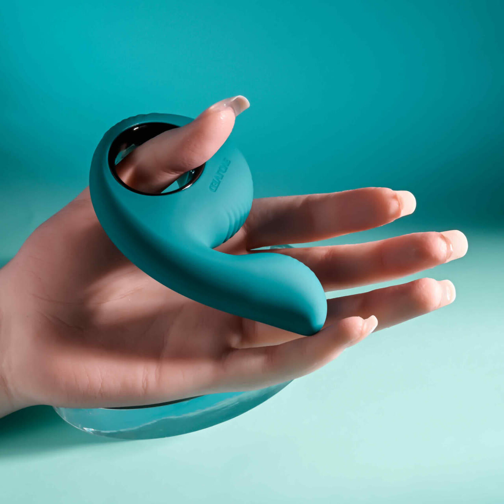 Thumbs Up Rechargeable Silicone Vibrator - Green
