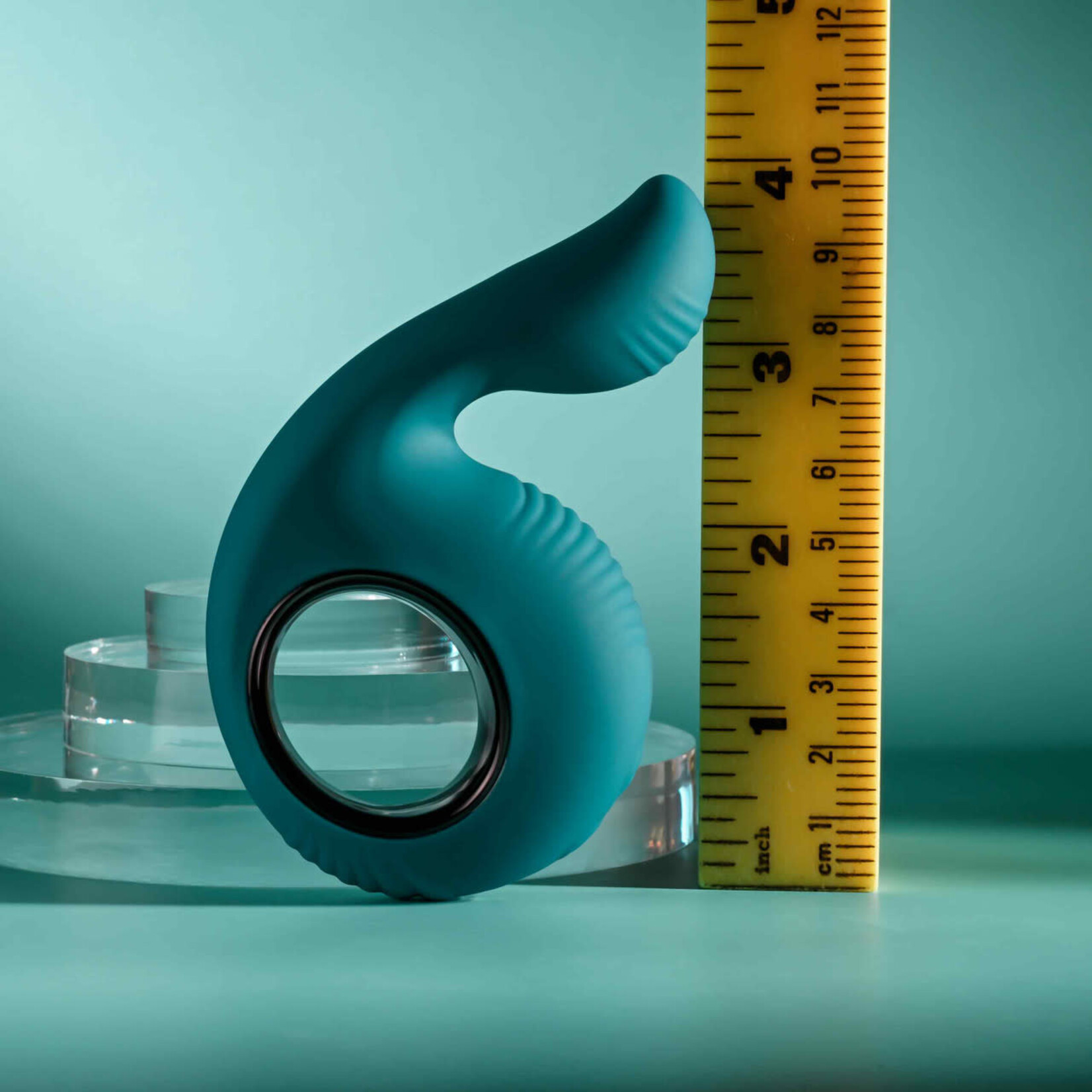 Thumbs Up Rechargeable Silicone Vibrator - Green