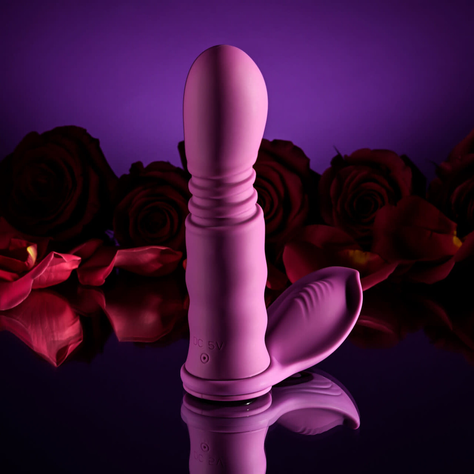 Playboy Match Play Rechargeable Silicone Dual Vibrator - Purple