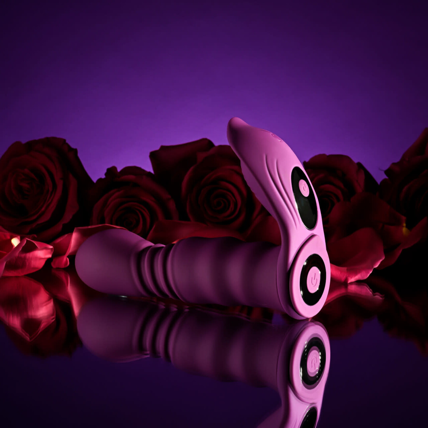 Playboy Match Play Rechargeable Silicone Dual Vibrator - Purple