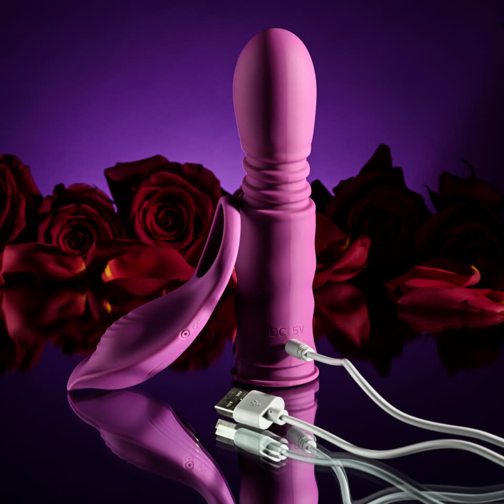 Playboy Match Play Rechargeable Silicone Dual Vibrator - Purple