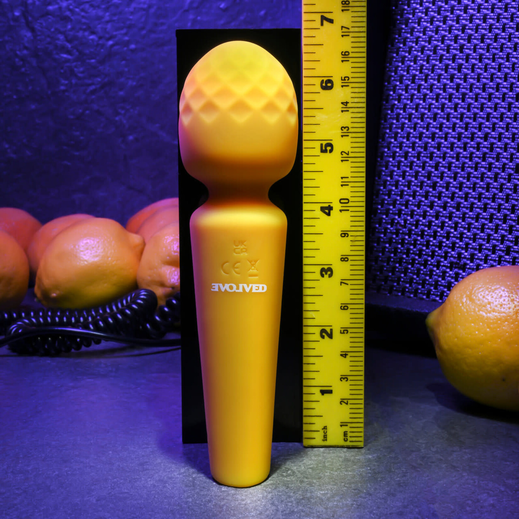 Evolved Sunshine Rechargeable Silicone Wand Vibrator Yellow