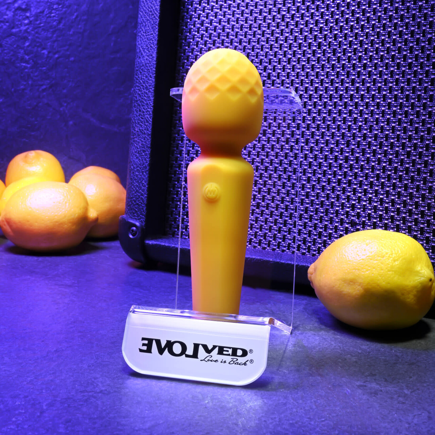 Evolved Sunshine Rechargeable Silicone Wand Vibrator Yellow
