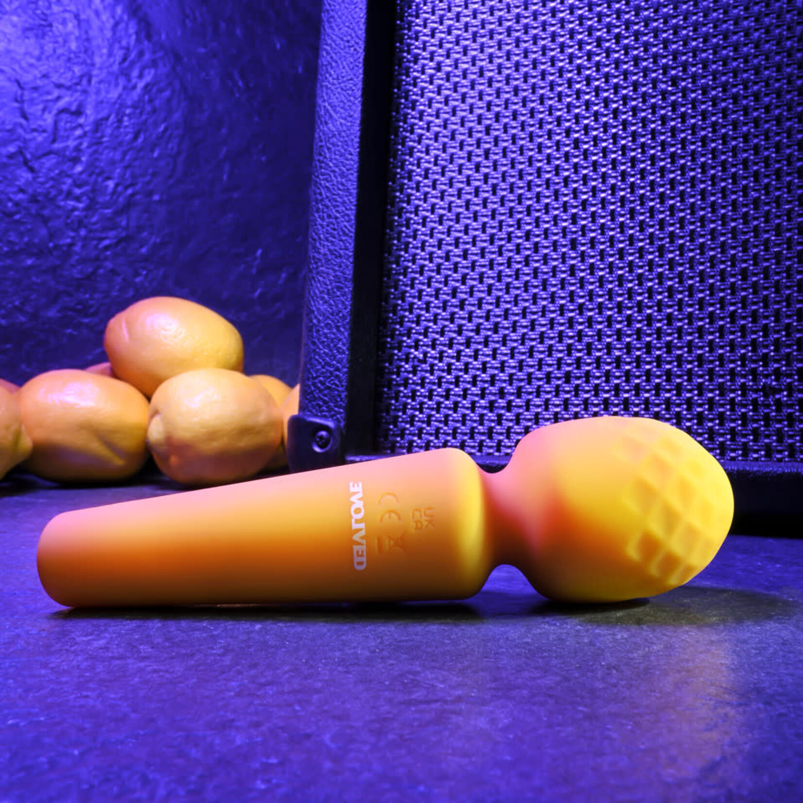 Evolved Sunshine Rechargeable Silicone Wand Vibrator Yellow