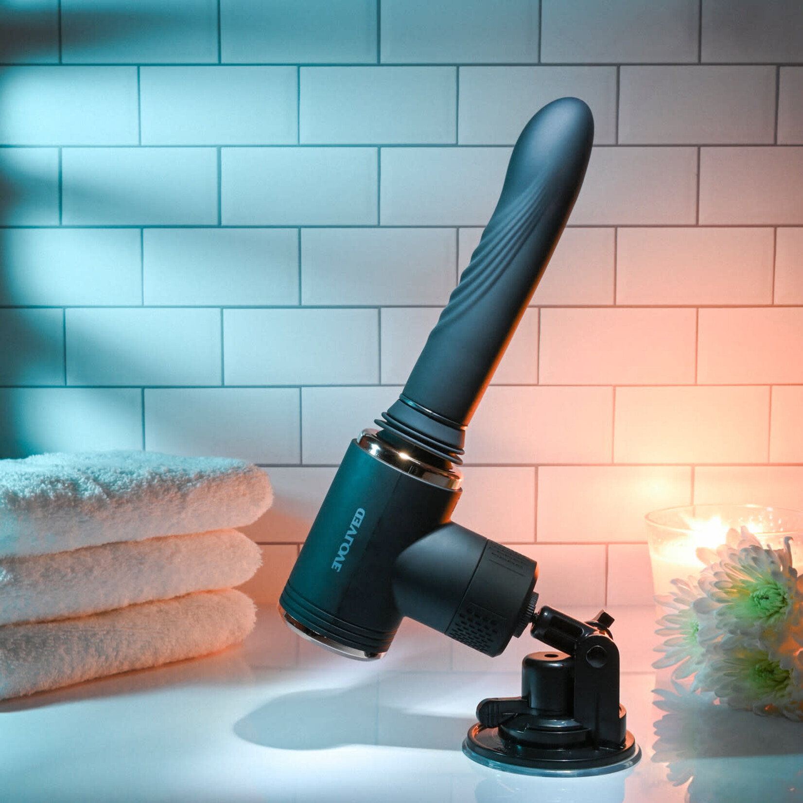 Evolved Too Hot To Handle Rechargeable Silicone Thrusting Sex Machine Black