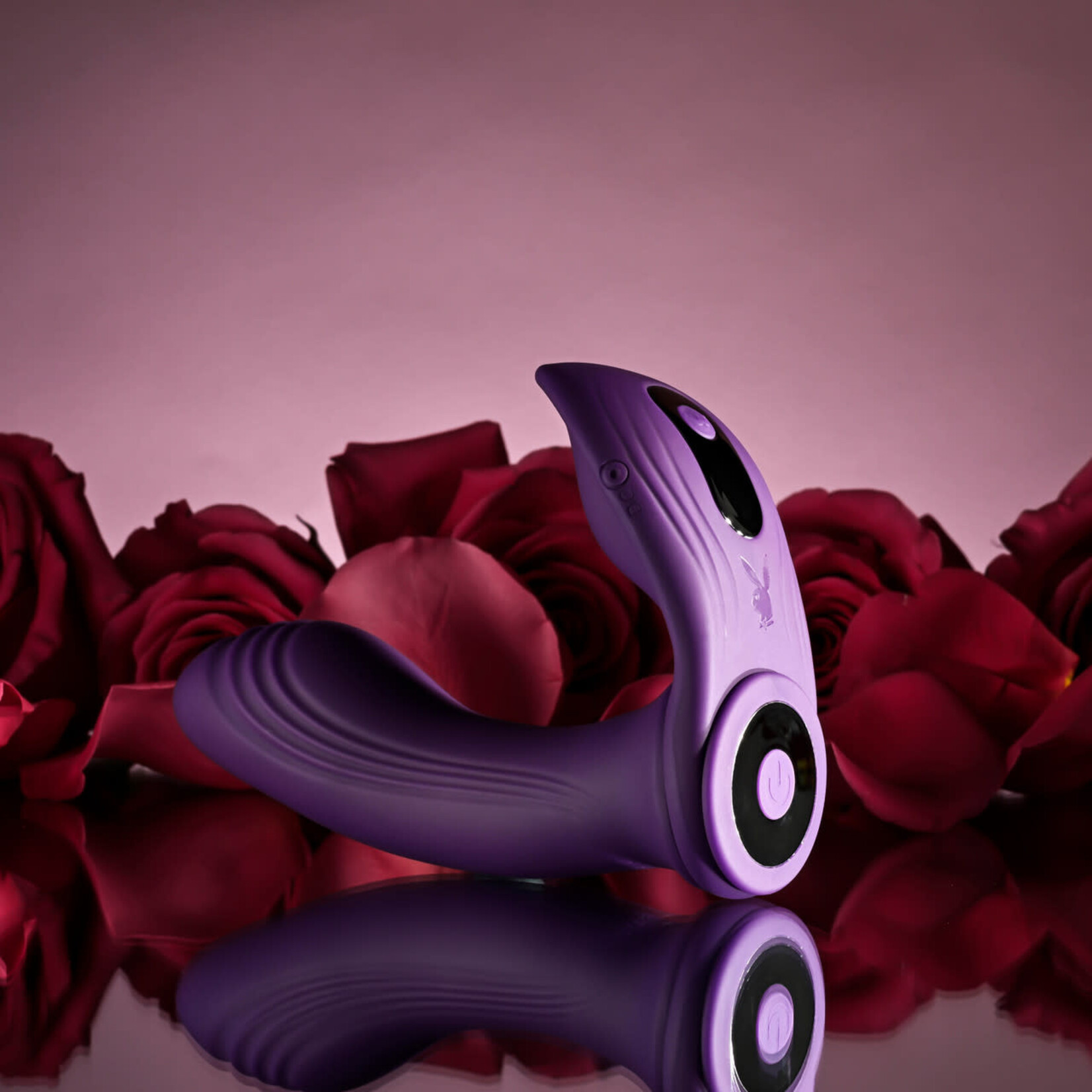 Playboy Mix & Match Silicone Rechargeable Dual Vibrator - Purple