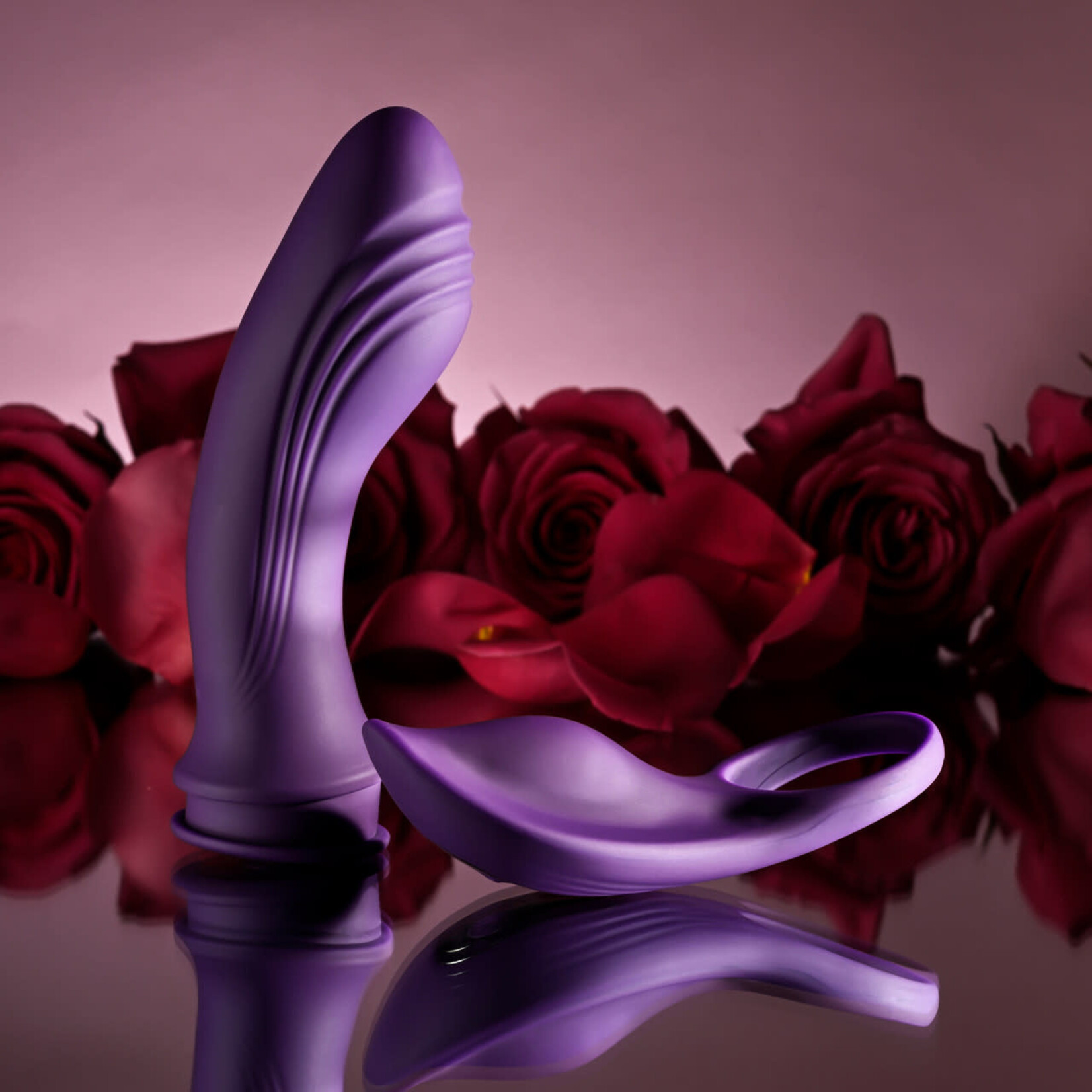Playboy Mix & Match Silicone Rechargeable Dual Vibrator - Purple