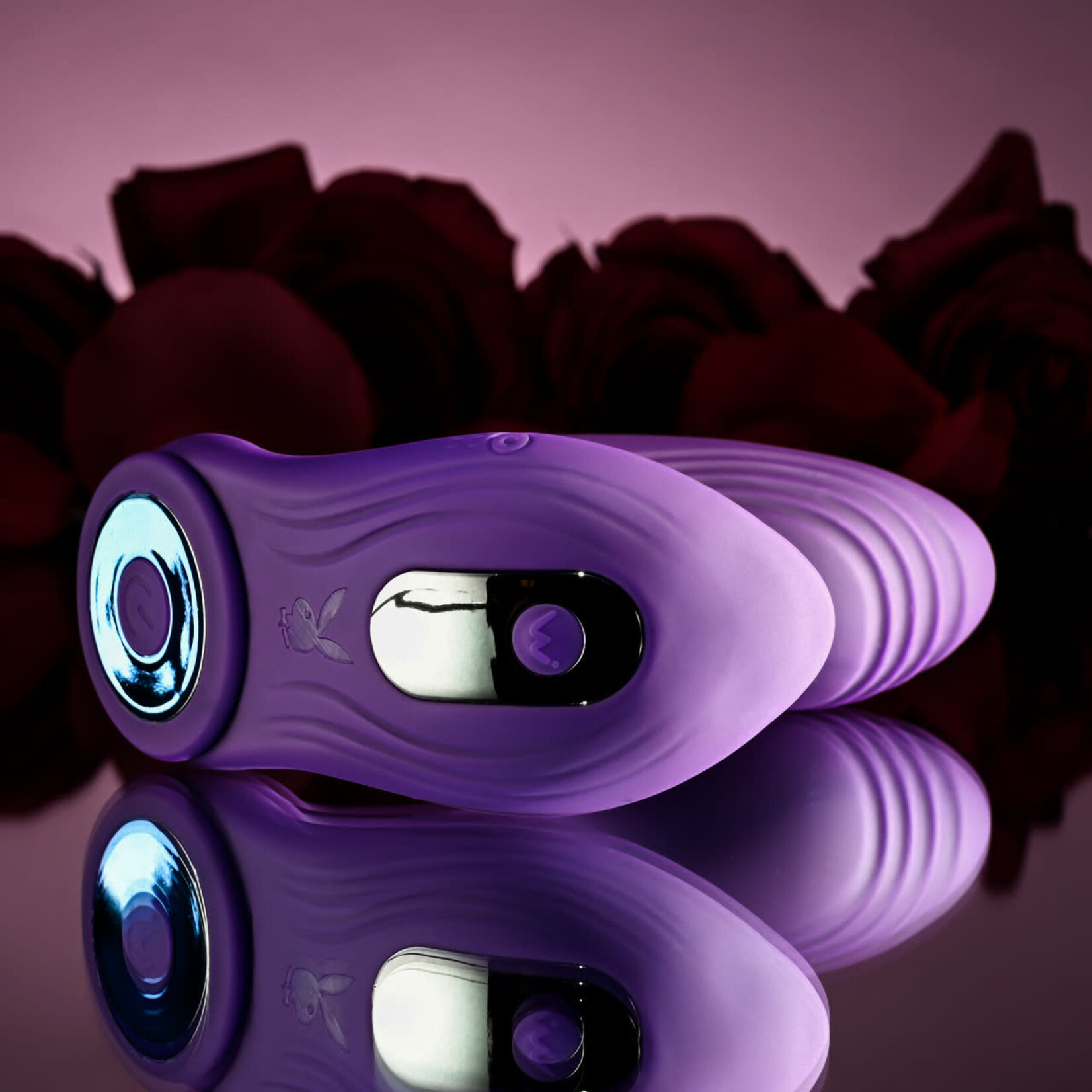 Playboy Mix & Match Silicone Rechargeable Dual Vibrator - Purple