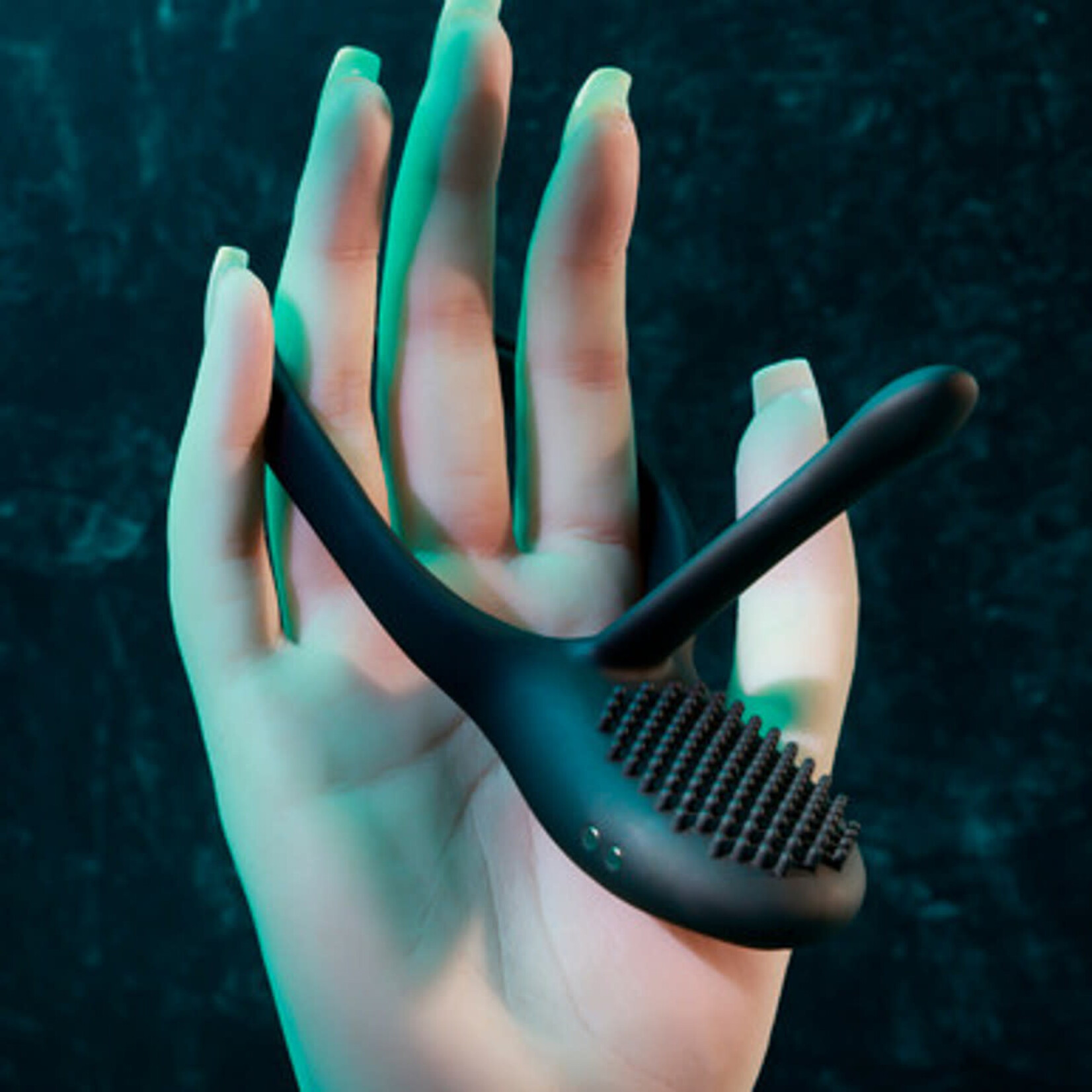 Zero Tolerance Mr. Tickler Rechargeable Silicone Cock Ring with Remote Control - Black
