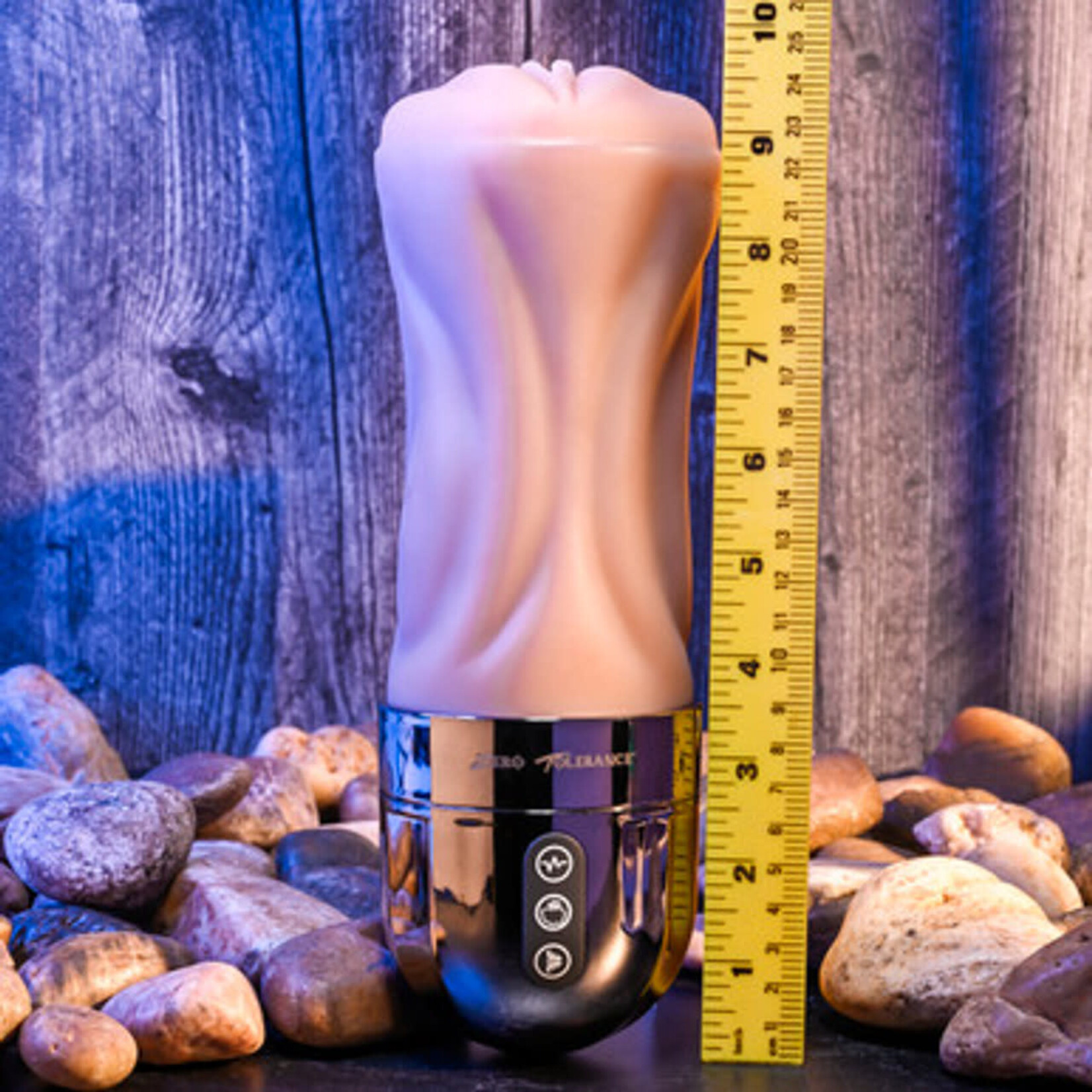 Zero Tolerance Tight Lipped Rechargeable Pussy Masturbator - Vanilla