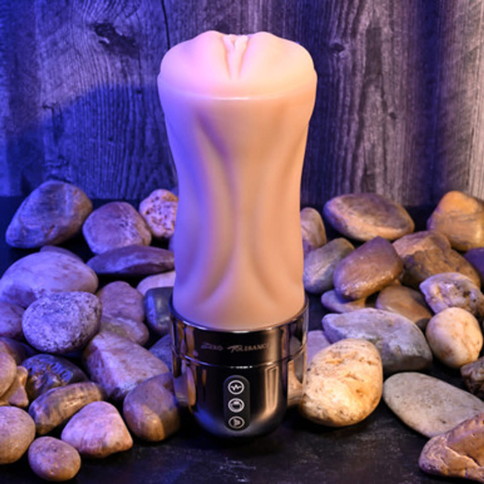 Zero Tolerance Tight Lipped Rechargeable Pussy Masturbator - Vanilla