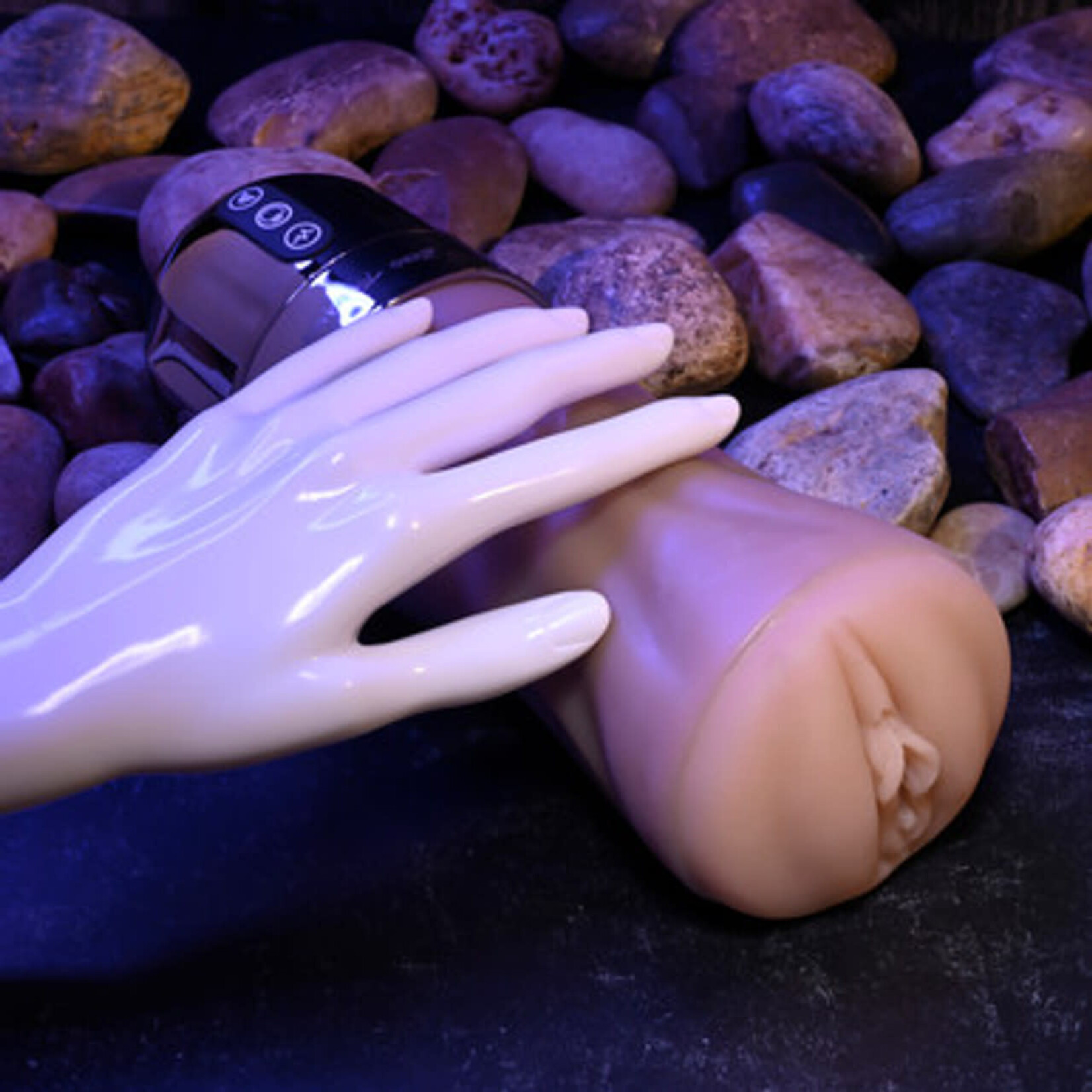 Zero Tolerance Tight Lipped Rechargeable Pussy Masturbator - Vanilla