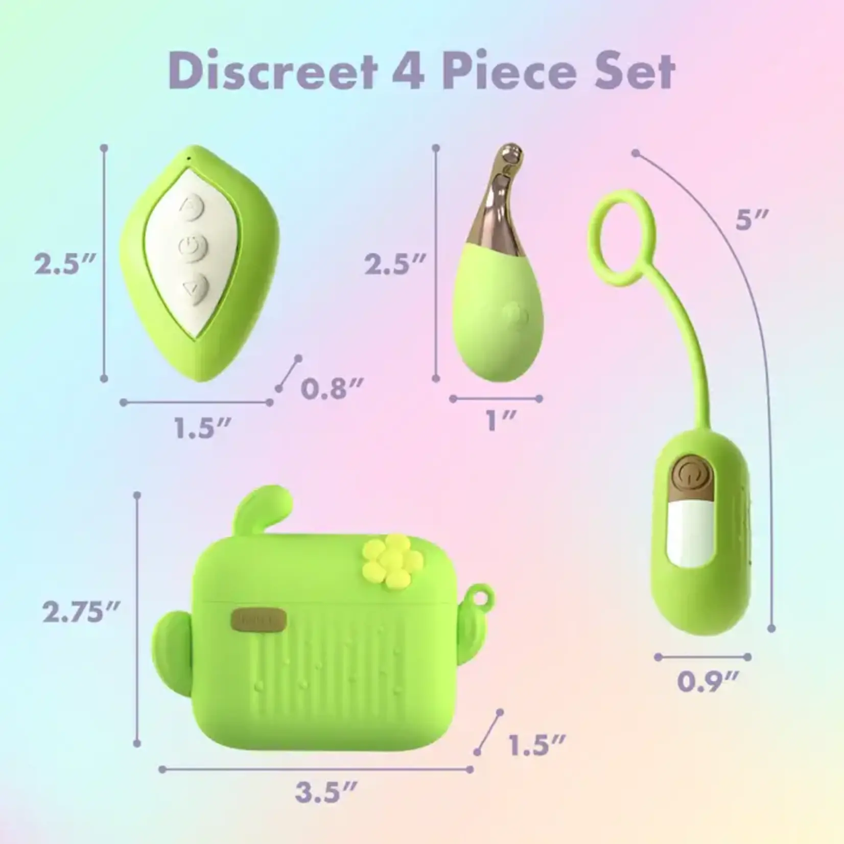 Play with Me Blooming Bliss Rechargeable Silicone Mini Vibrator - Green