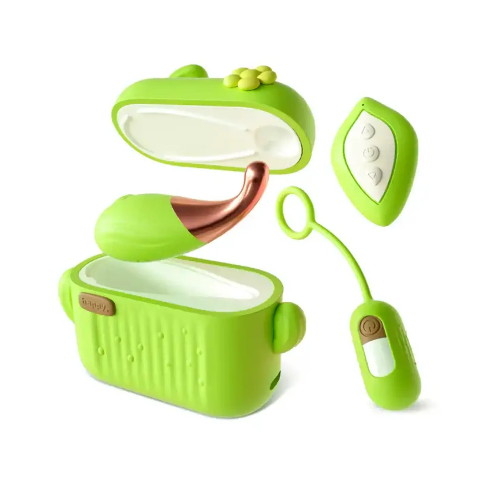 Play with Me Blooming Bliss Rechargeable Silicone Mini Vibrator - Green
