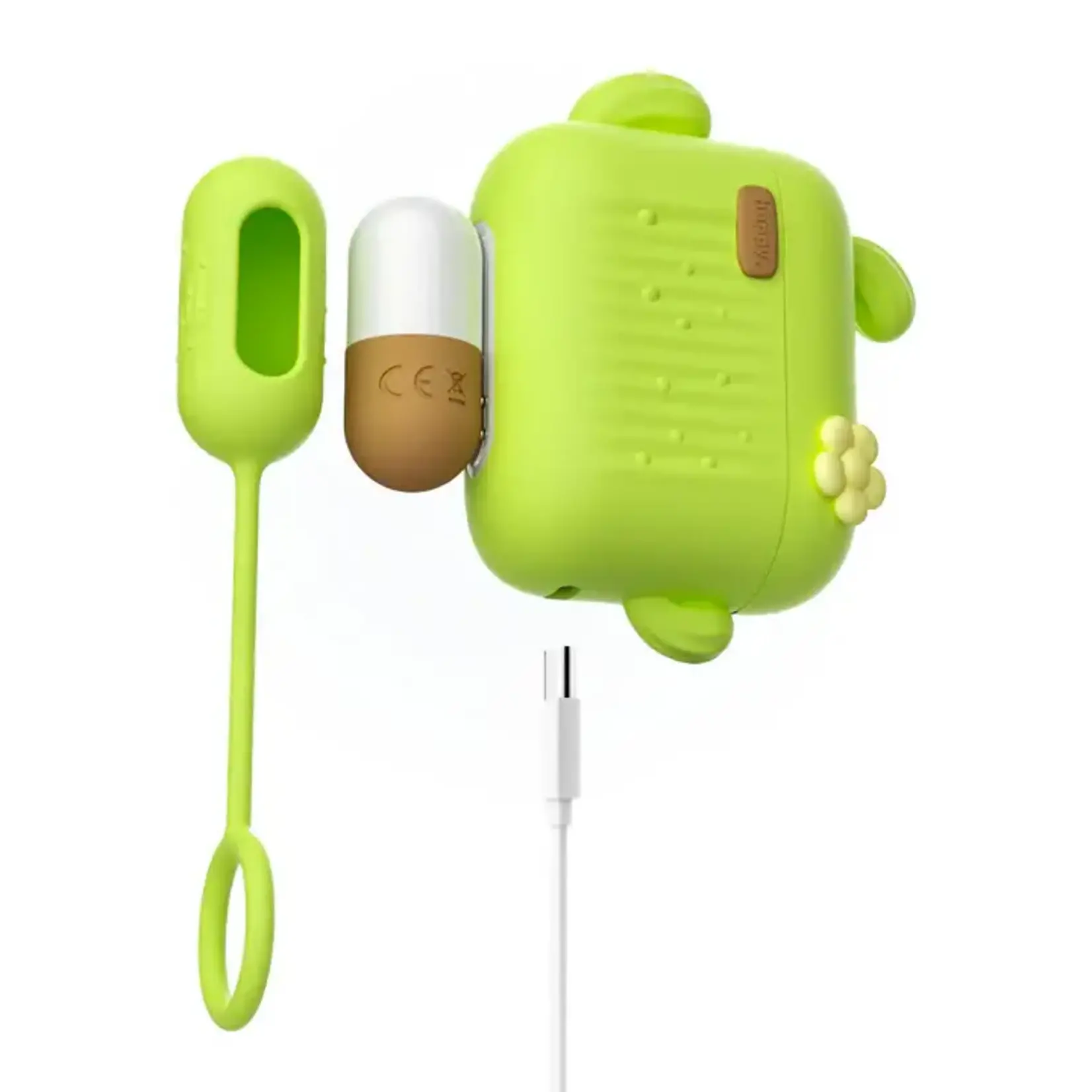Play with Me Blooming Bliss Rechargeable Silicone Mini Vibrator - Green