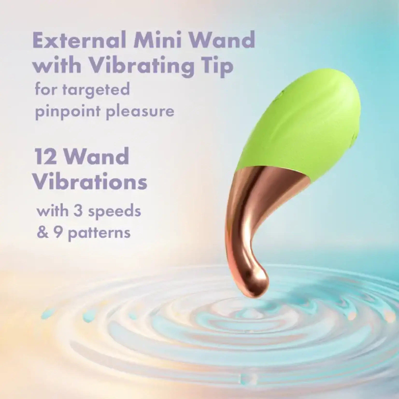 Play with Me Blooming Bliss Rechargeable Silicone Mini Vibrator - Green