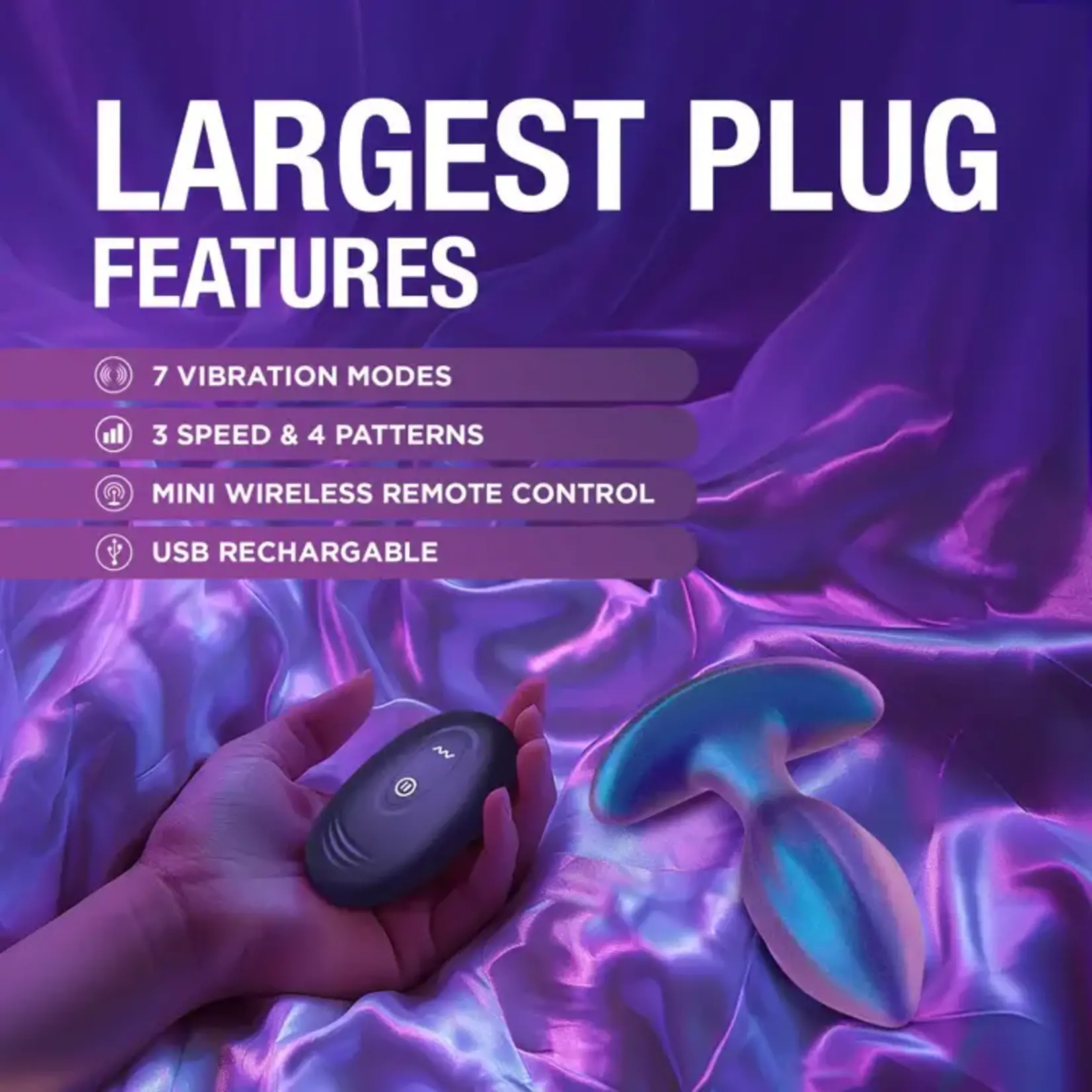 Anal Adventures Matrix Cosmos Plug Kit Silicone Anal Plug Set with Remote Control - Lunar Blue