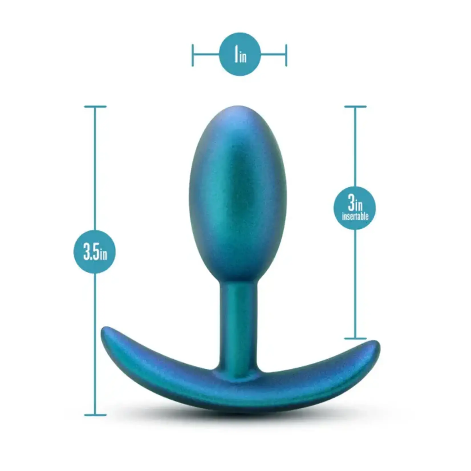 Anal Adventures Matrix Nebula Plug Silicone Anal Plug - Lunar Blue