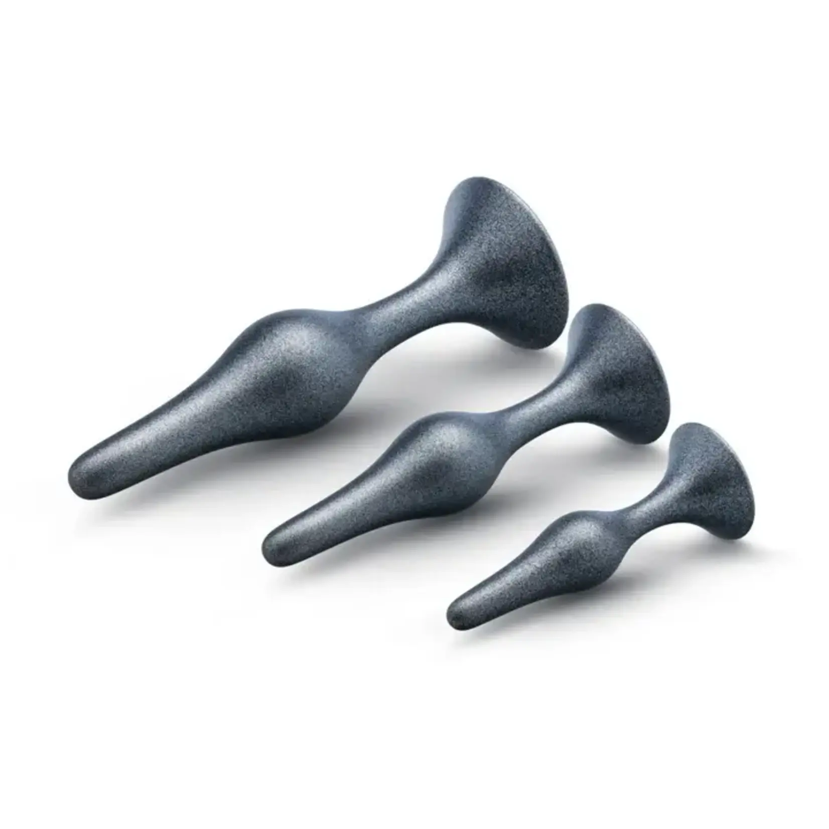 Anal Adventures Matrix Genesis Plug Kit Silicone Anal Plug Set - Stellar Silver