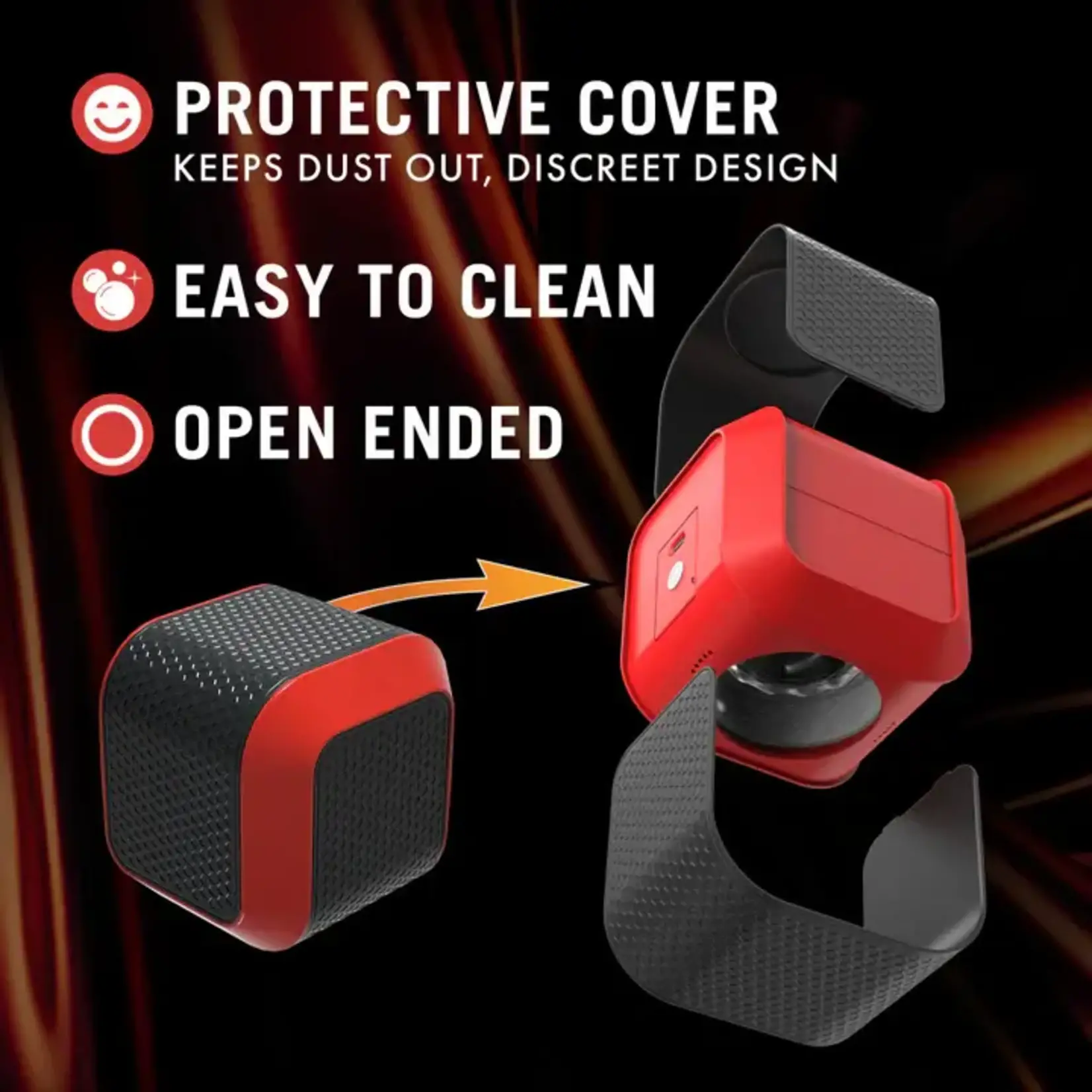 M for Men SlamBox Rechargeable Masturbator - Red