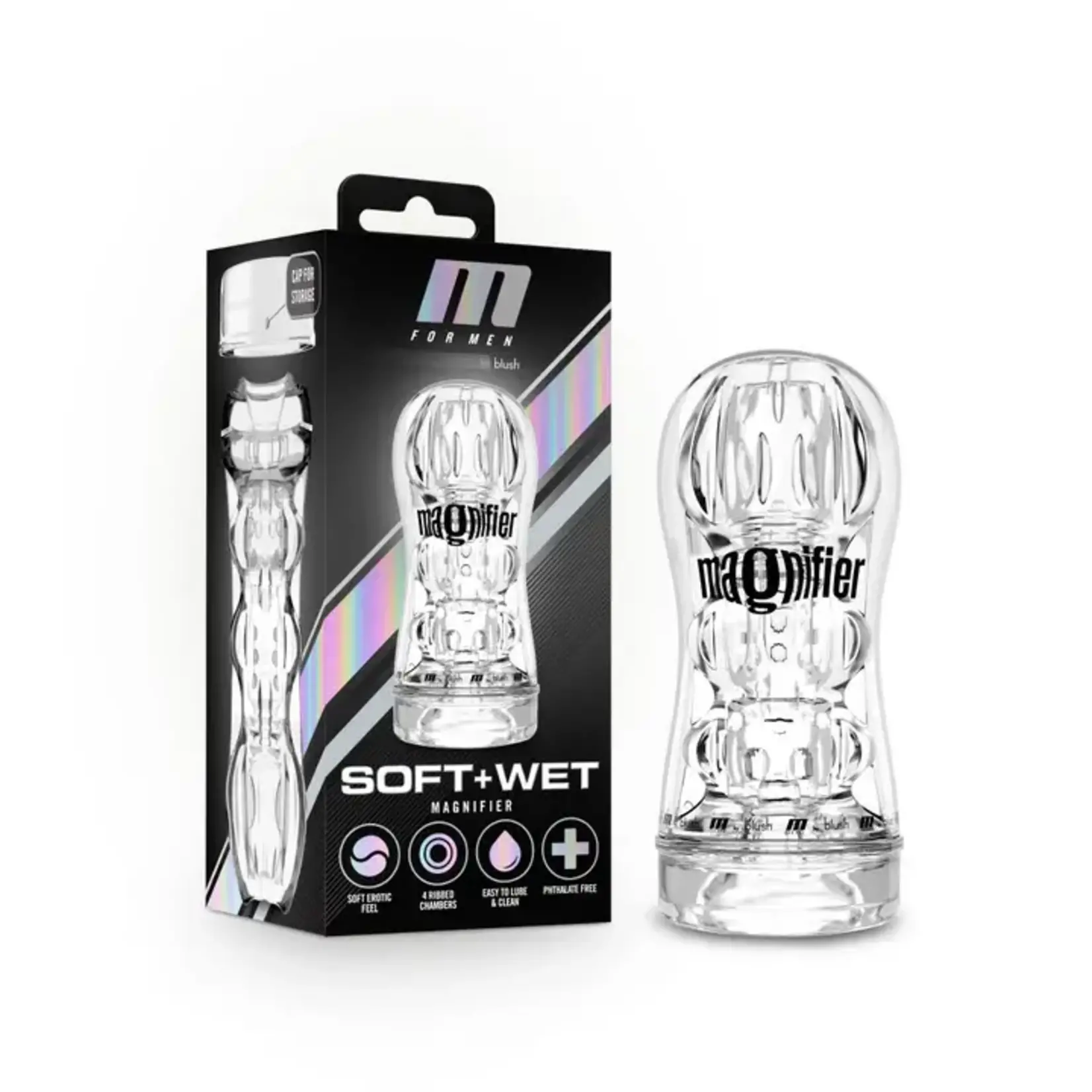 M for Men Soft and Wet Magnifier Stroker - Clear