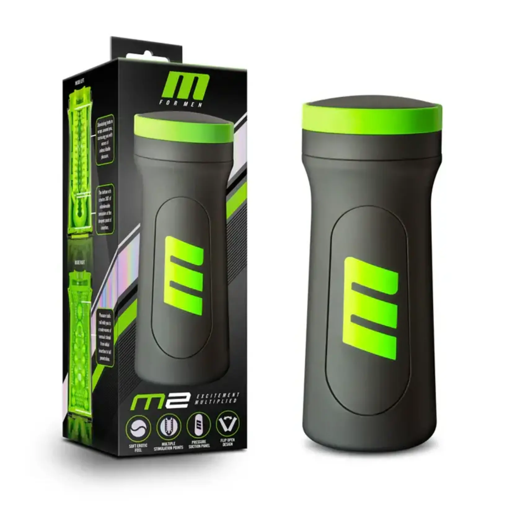 M For Men M2 Superior Stroker - Black/Green